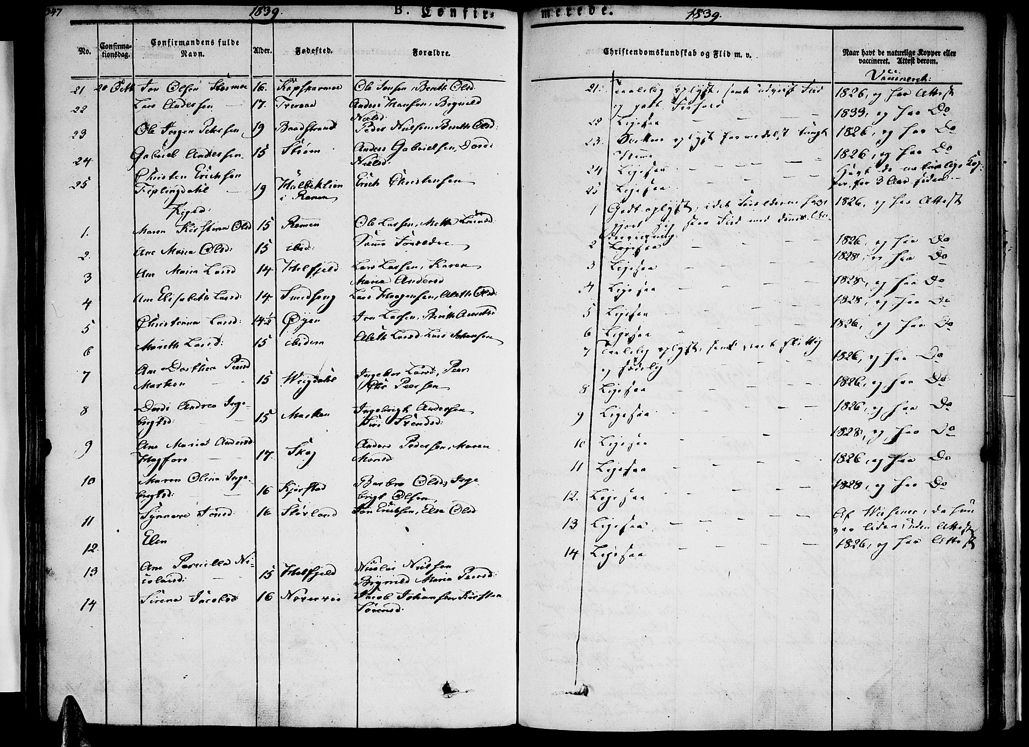 Ministerialprotokoller, klokkerbøker og fødselsregistre - Nordland, AV/SAT-A-1459/820/L0289: Ministerialbok nr. 820A10, 1826-1845, s. 347