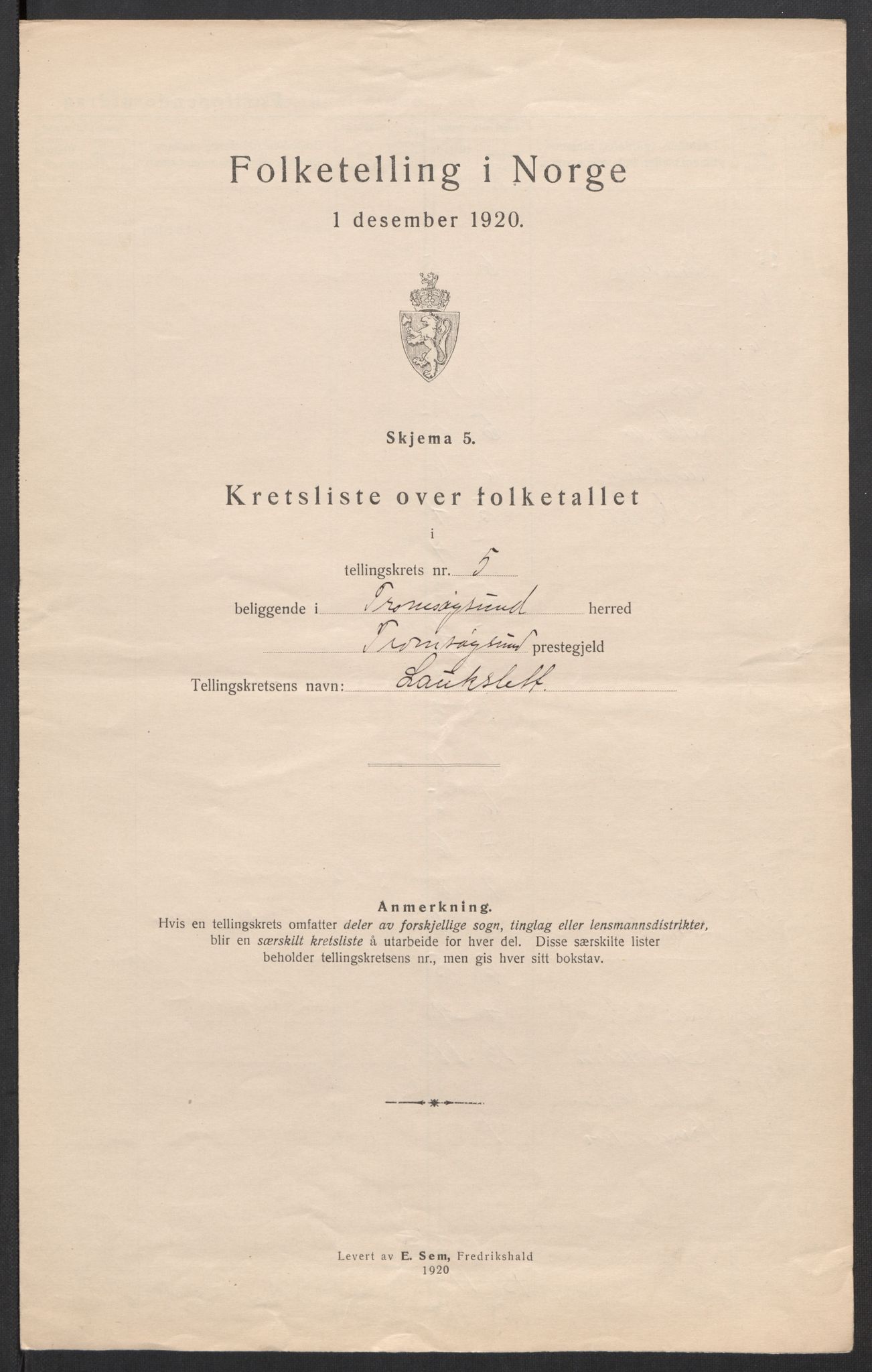 SATØ, Folketelling 1920 for 1934 Tromsøysund herred, 1920, s. 22