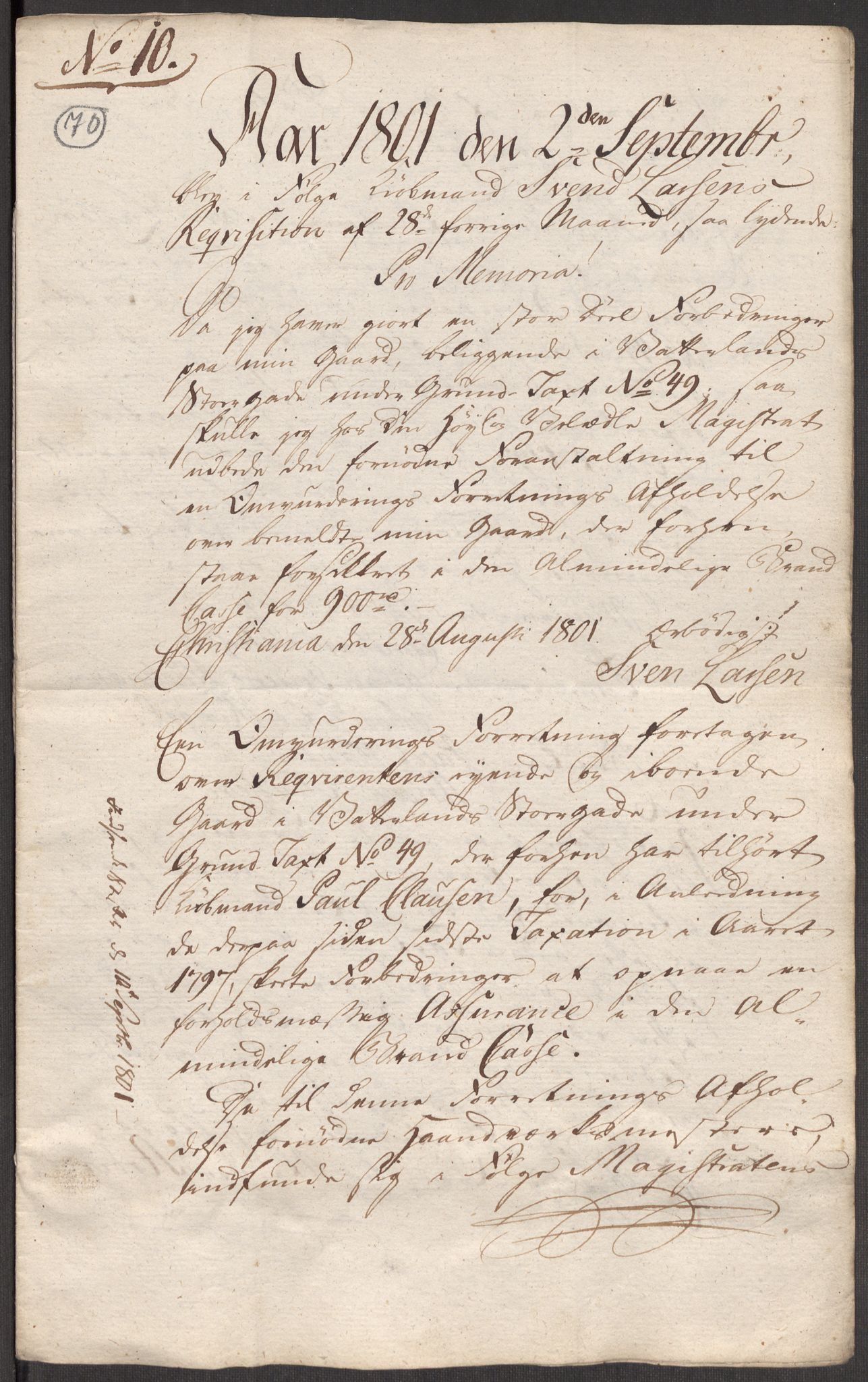 Kristiania magistrat, AV/SAO-A-10711/L/La/Lac/L0002: Branntakster, 1791-1803