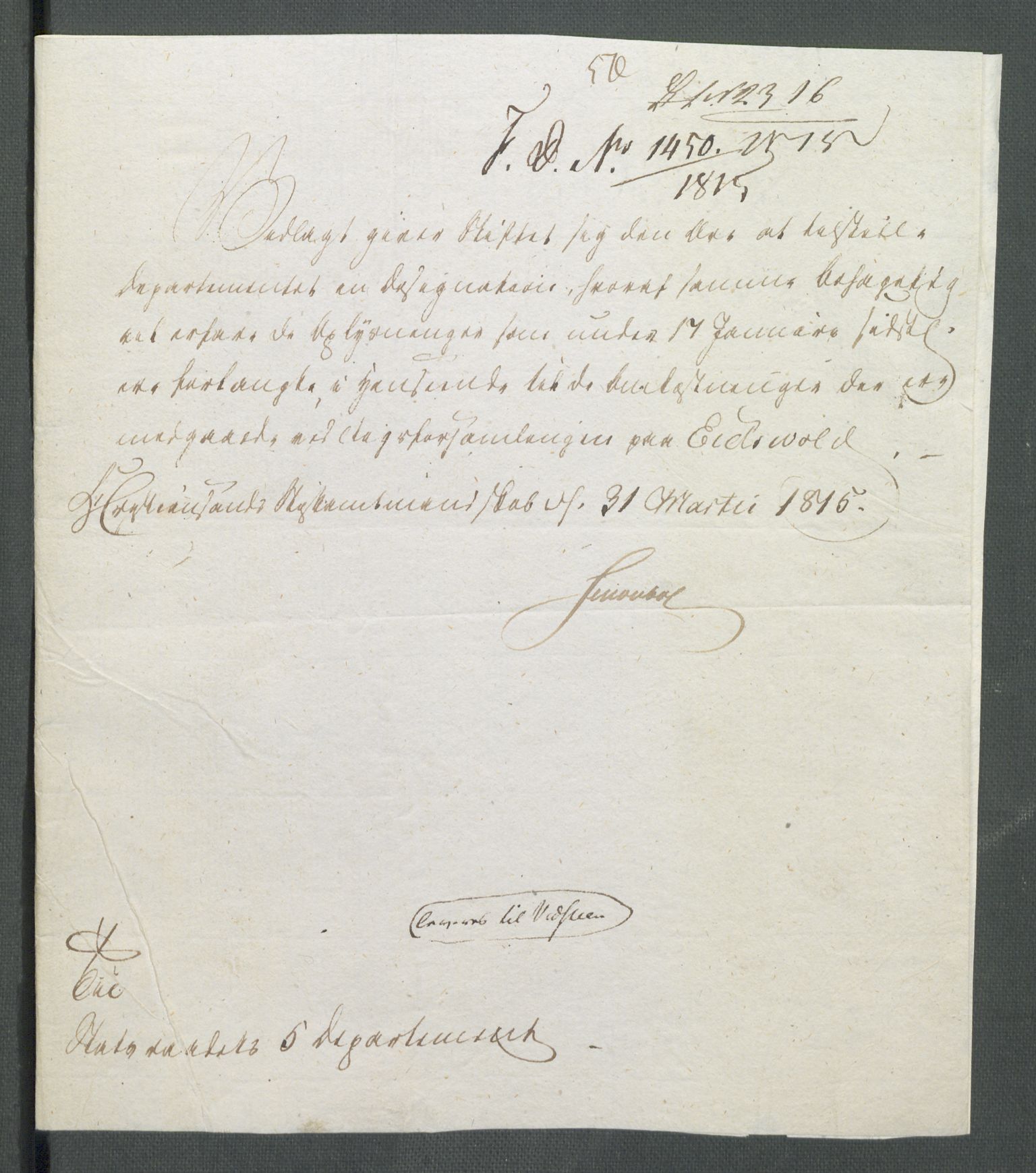 5. departement for finans-, handels- og tollfaget, AV/RA-S-3893/C/Cb/L0014: Regninger fra Riksforsamlingens deputerede, 1814, s. 83