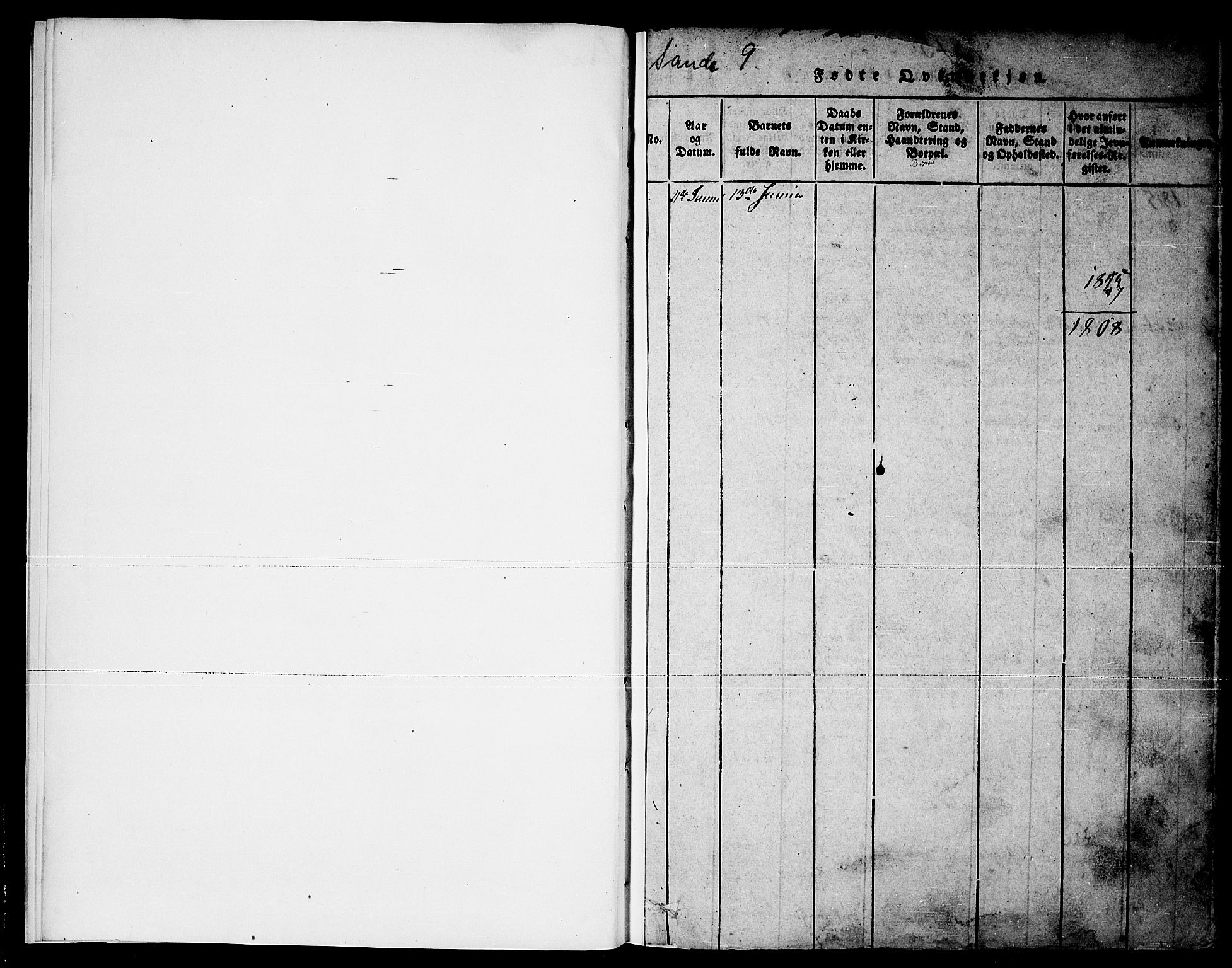 Sauherad kirkebøker, SAKO/A-298/F/Fa/L0005: Ministerialbok nr. I 5, 1815-1829, s. 1