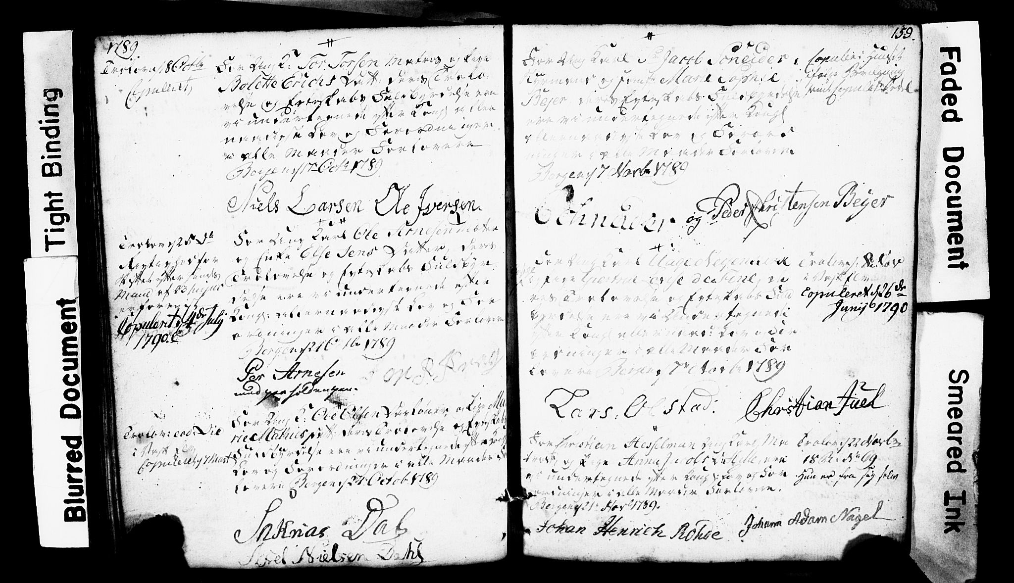 Domkirken sokneprestembete, SAB/A-74801: Forlovererklæringer nr. II.5.1, 1767-1792, s. 159