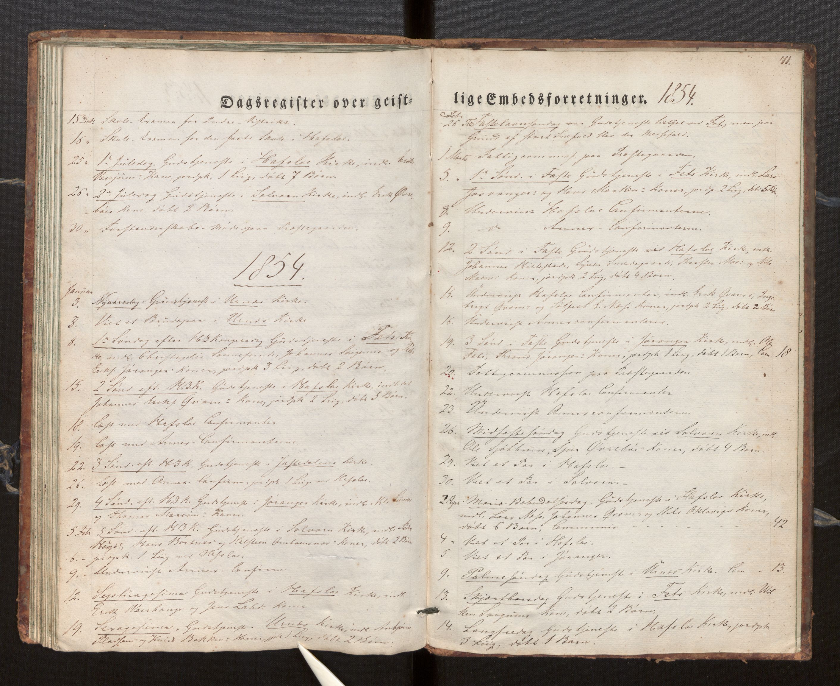 Hafslo sokneprestembete, SAB/A-80301/H/Haa/Haaf/L0001: Dagregister nr. F 1, 1834-1854, s. 71