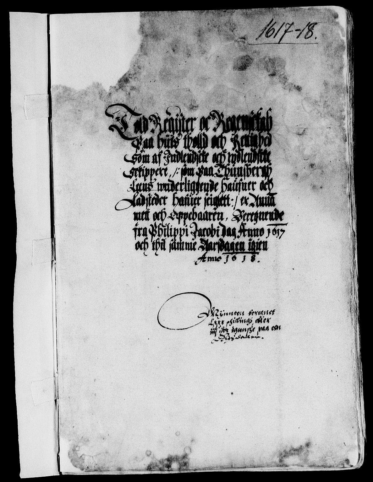 Rentekammeret inntil 1814, Reviderte regnskaper, Lensregnskaper, AV/RA-EA-5023/R/Rb/Rbo/L0004: Tønsberg len, 1616-1619