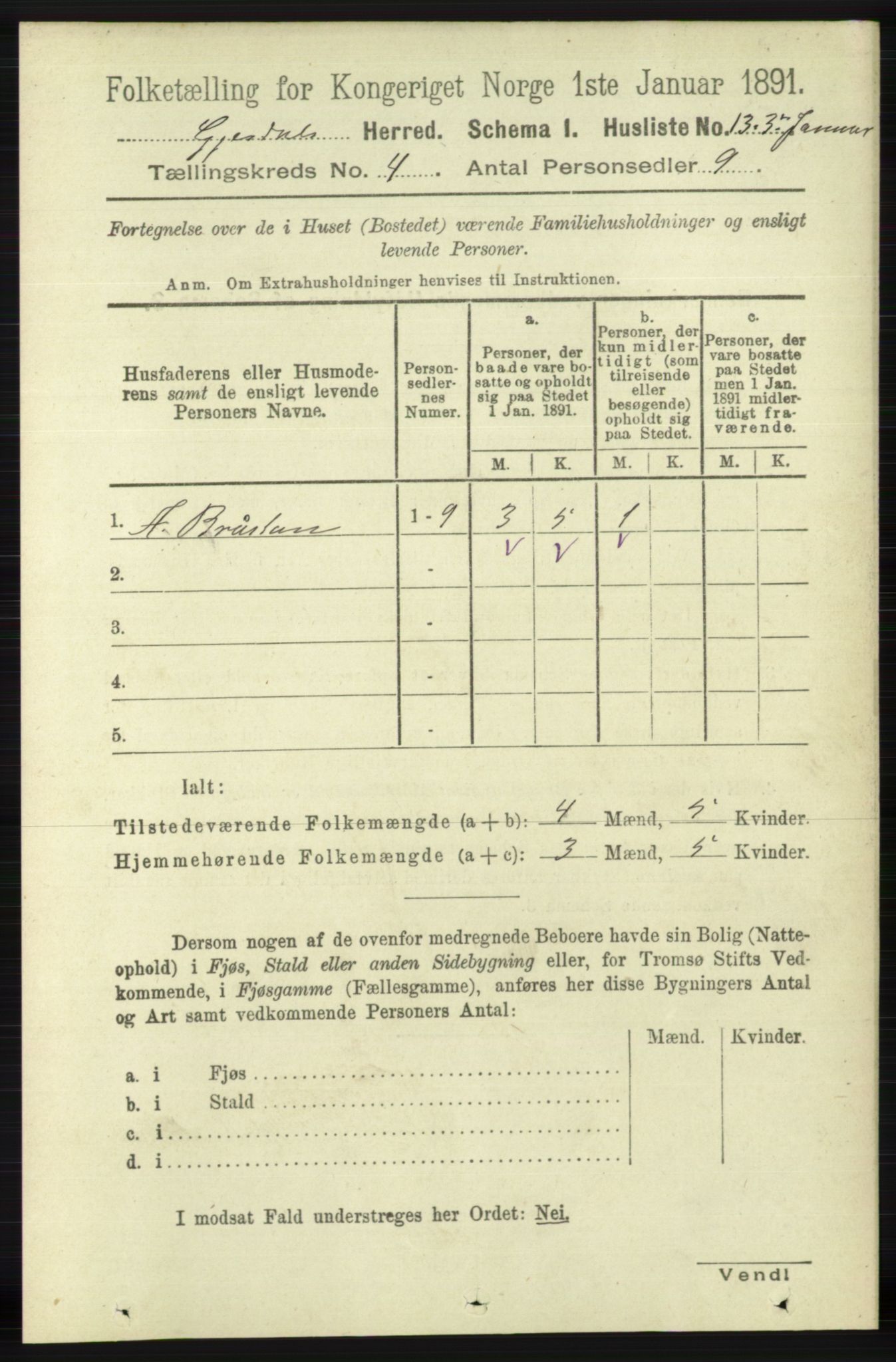 RA, Folketelling 1891 for 1122 Gjesdal herred, 1891, s. 1152