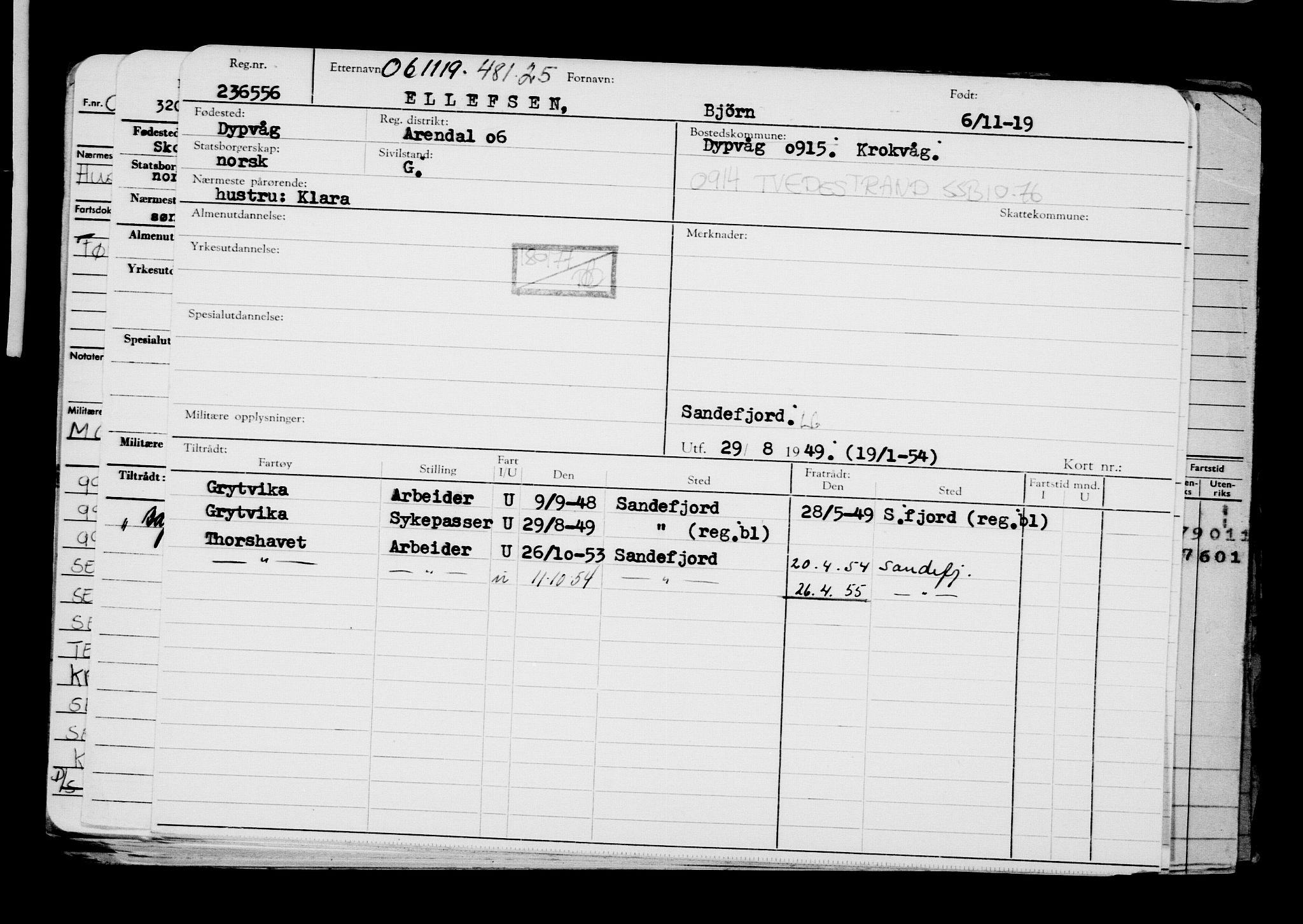 Direktoratet for sjømenn, AV/RA-S-3545/G/Gb/L0173: Hovedkort, 1919, s. 369