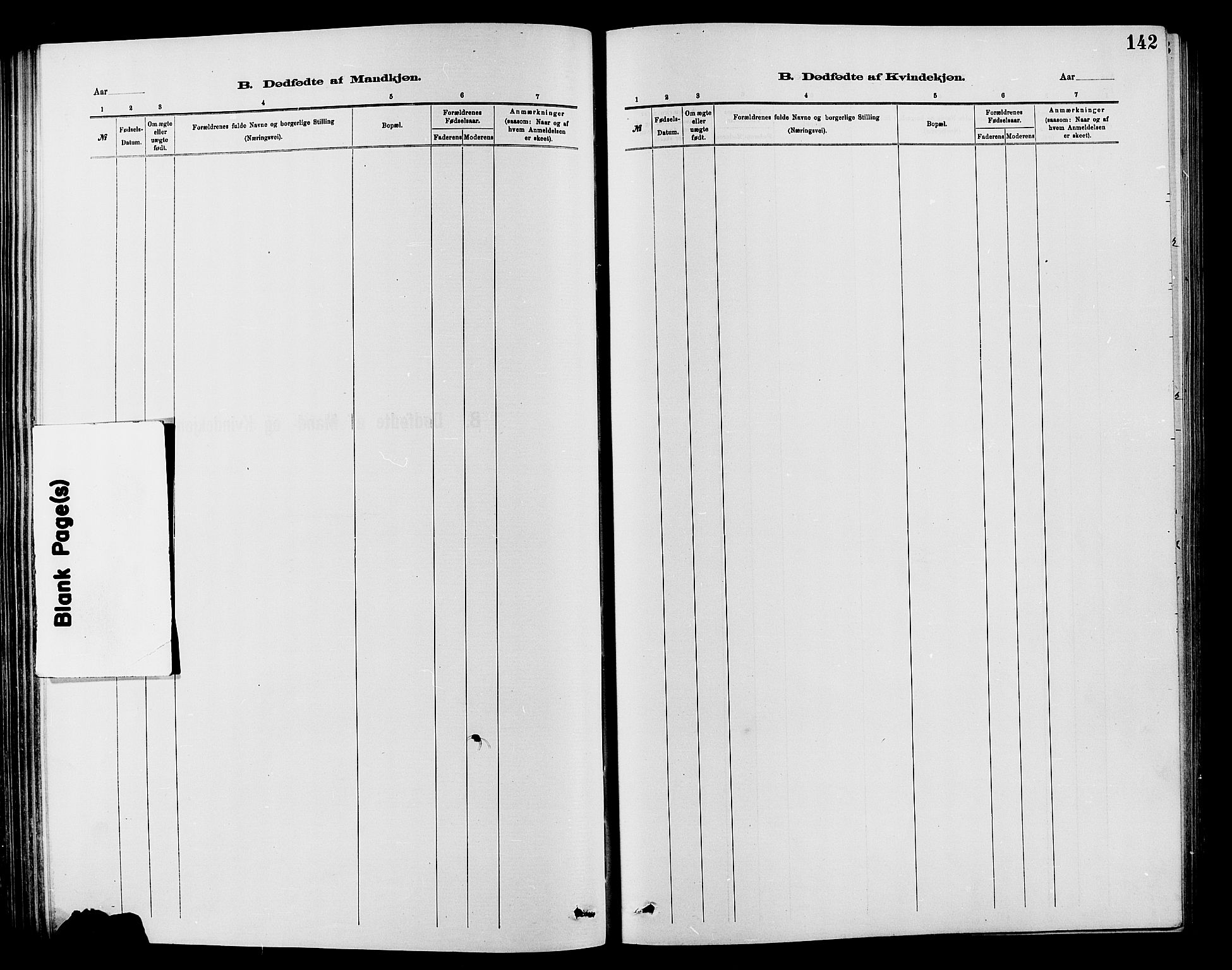 Vardal prestekontor, SAH/PREST-100/H/Ha/Hab/L0007: Klokkerbok nr. 7 /1, 1881-1895, s. 142