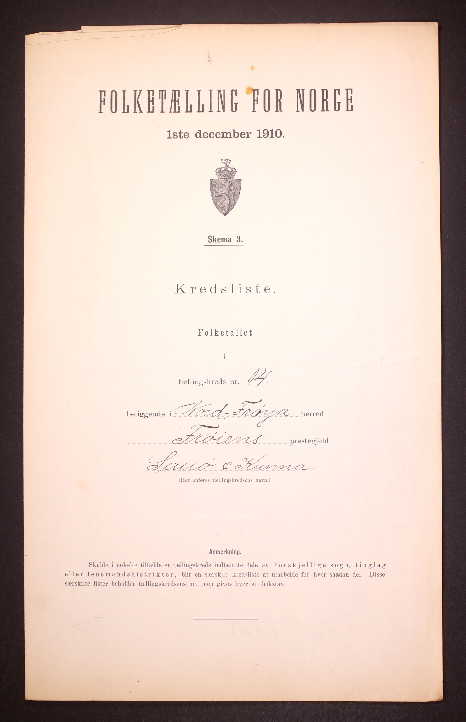 RA, Folketelling 1910 for 1620 Nord-Frøya herred, 1910, s. 43