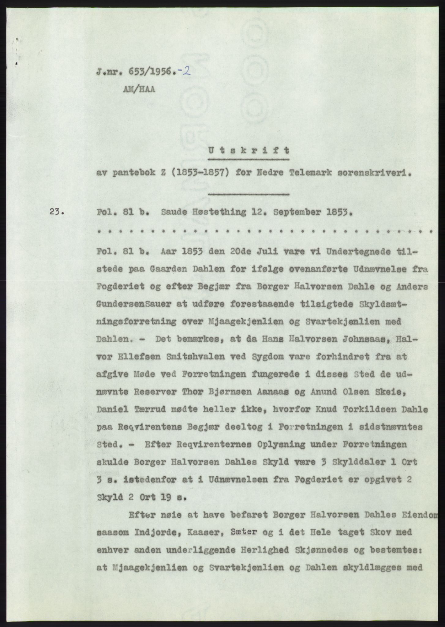 Statsarkivet i Kongsberg, SAKO/A-0001, 1956, s. 229