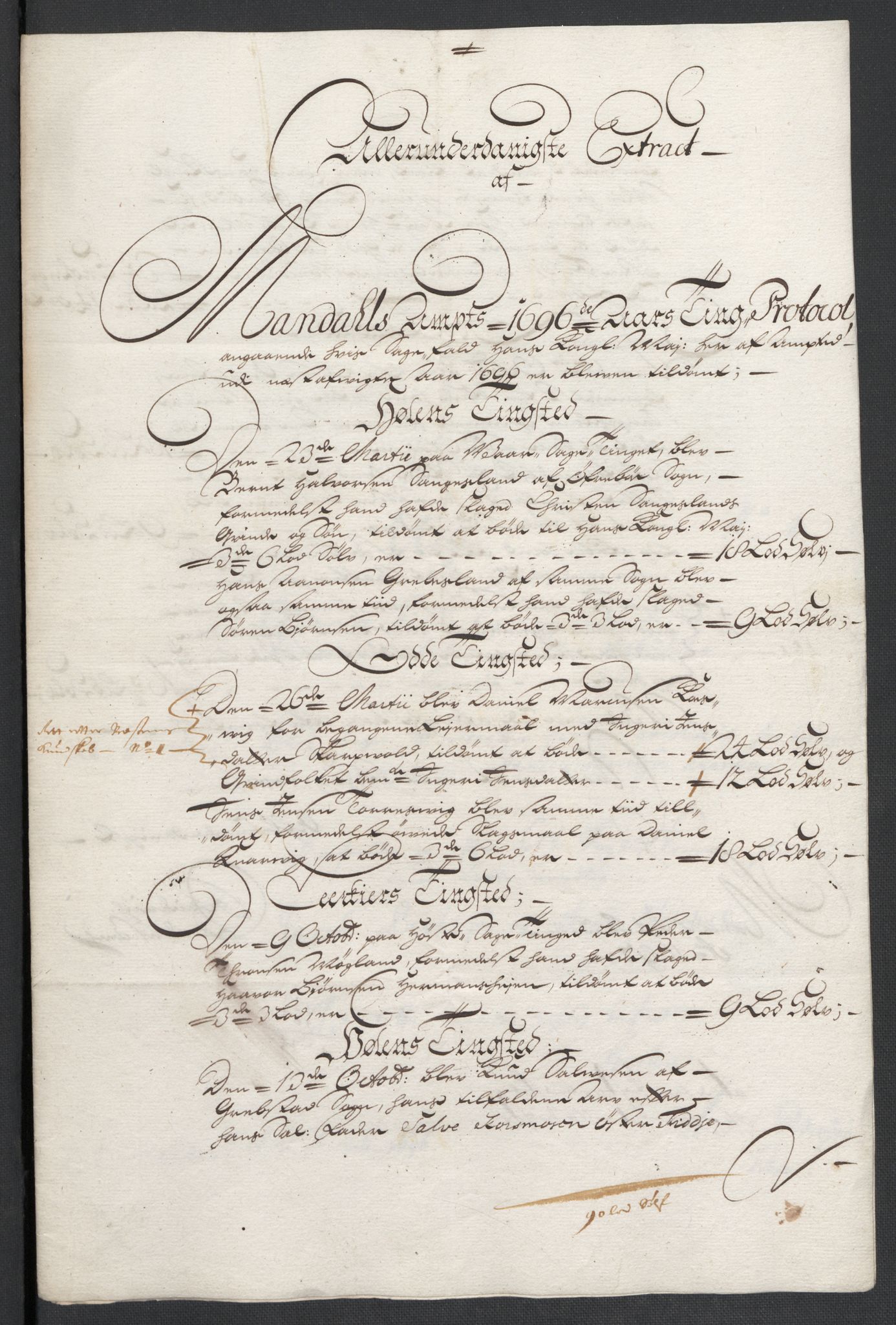 Rentekammeret inntil 1814, Reviderte regnskaper, Fogderegnskap, RA/EA-4092/R43/L2546: Fogderegnskap Lista og Mandal, 1696-1697, s. 79