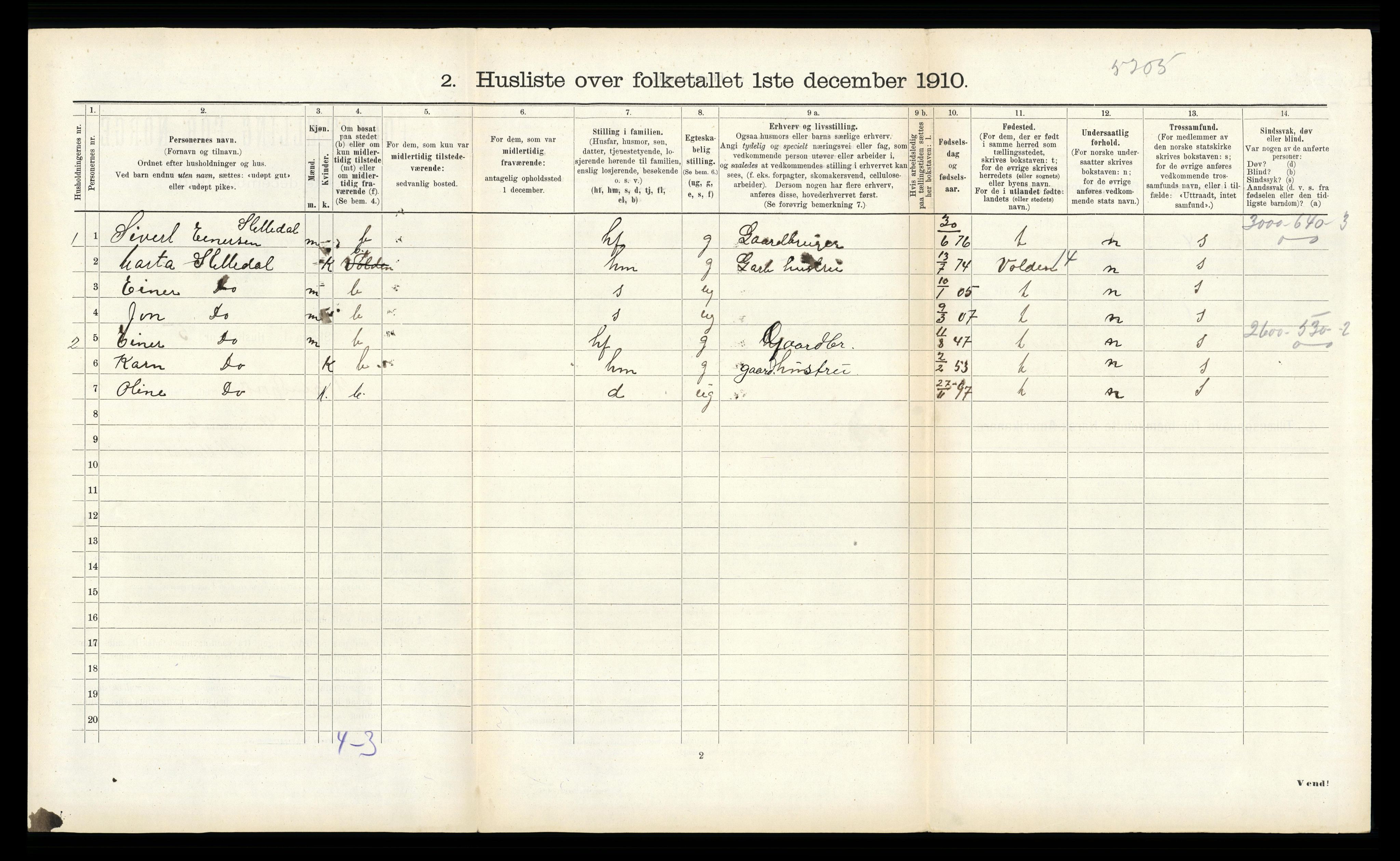 RA, Folketelling 1910 for 1522 Hjørundfjord herred, 1910, s. 433