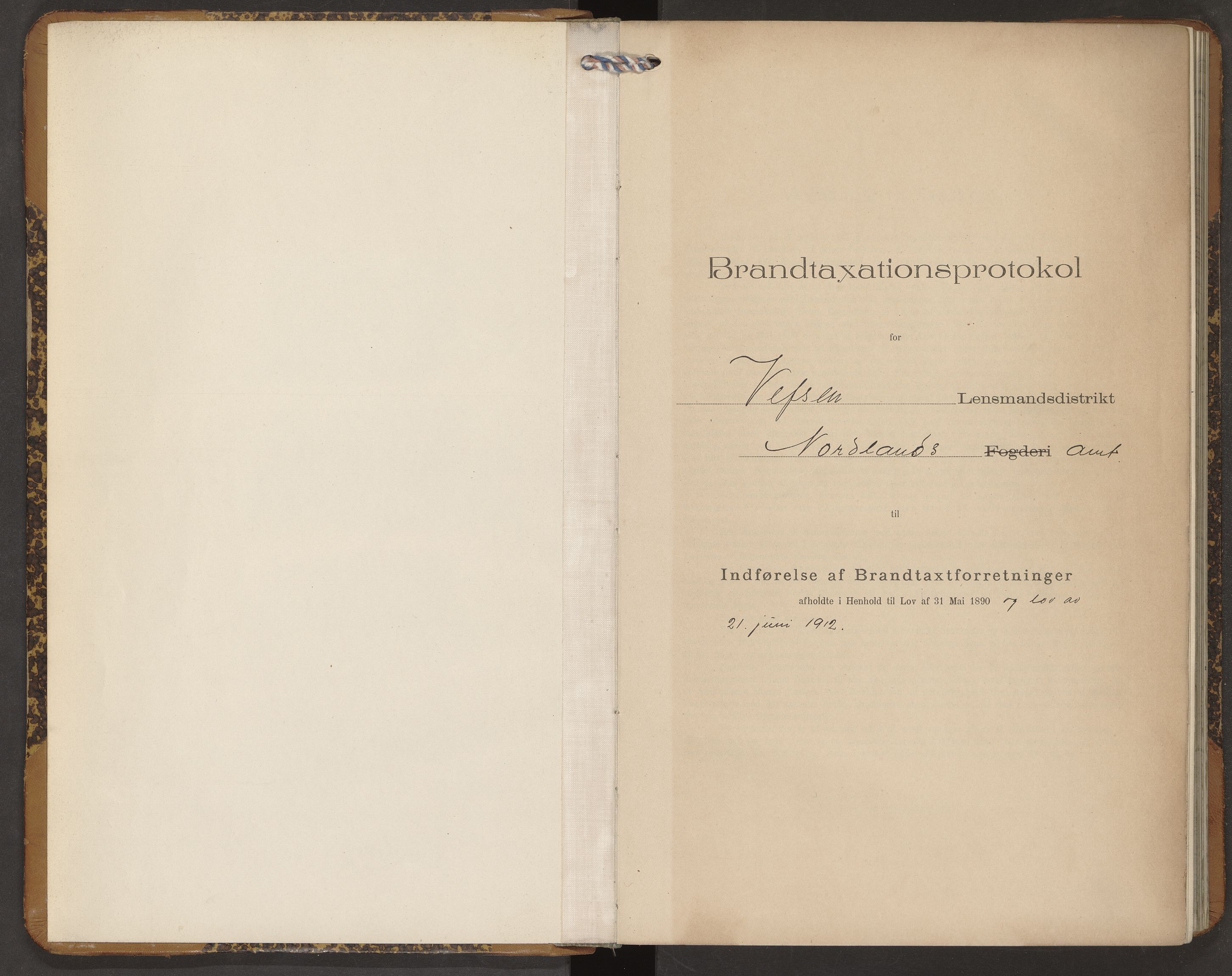 Norges Brannkasse Vefsn, AV/SAT-A-5573/Fb/L0005: Branntakstprotokoll, 1911-1914
