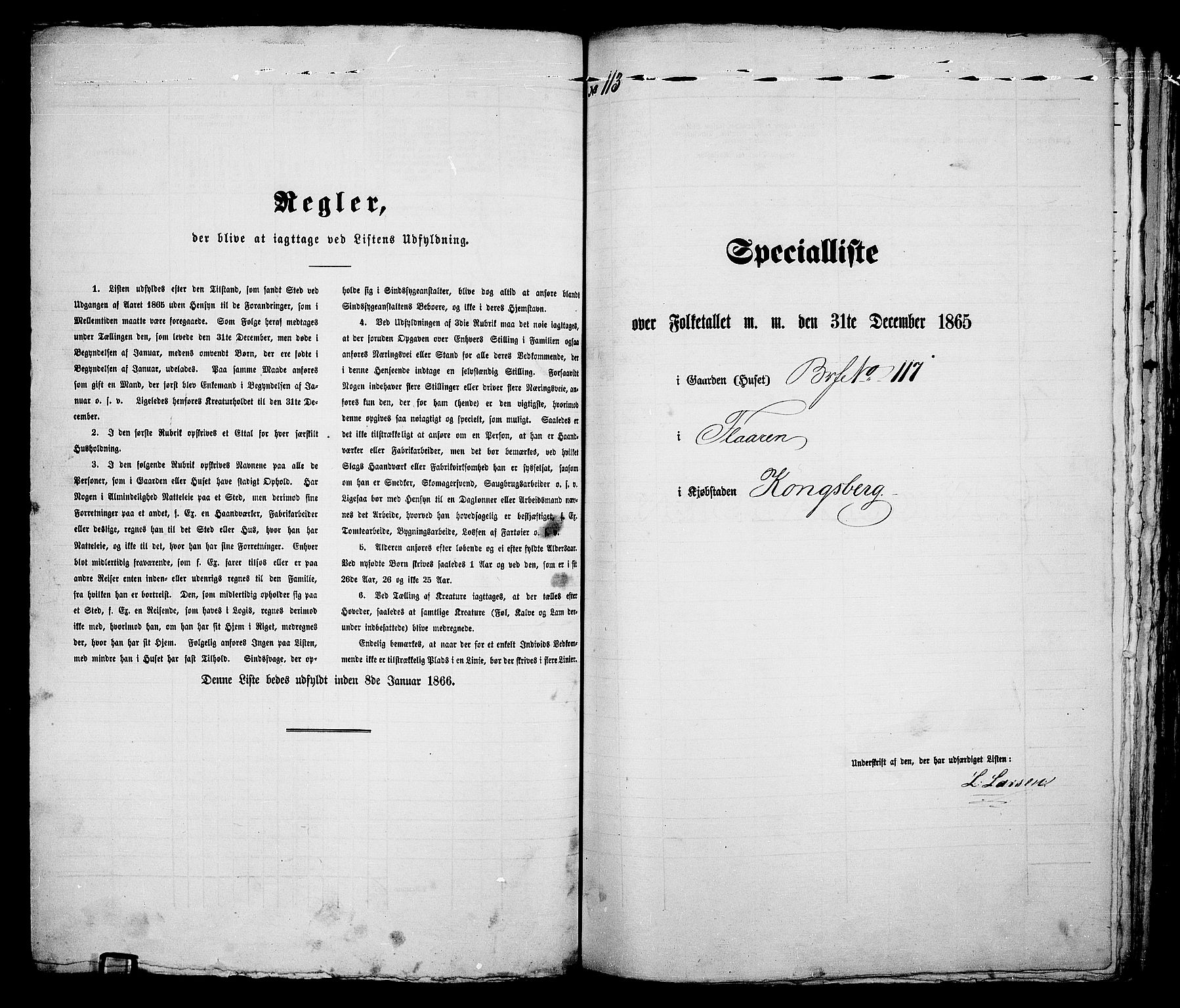 RA, Folketelling 1865 for 0604B Kongsberg prestegjeld, Kongsberg kjøpstad, 1865, s. 236