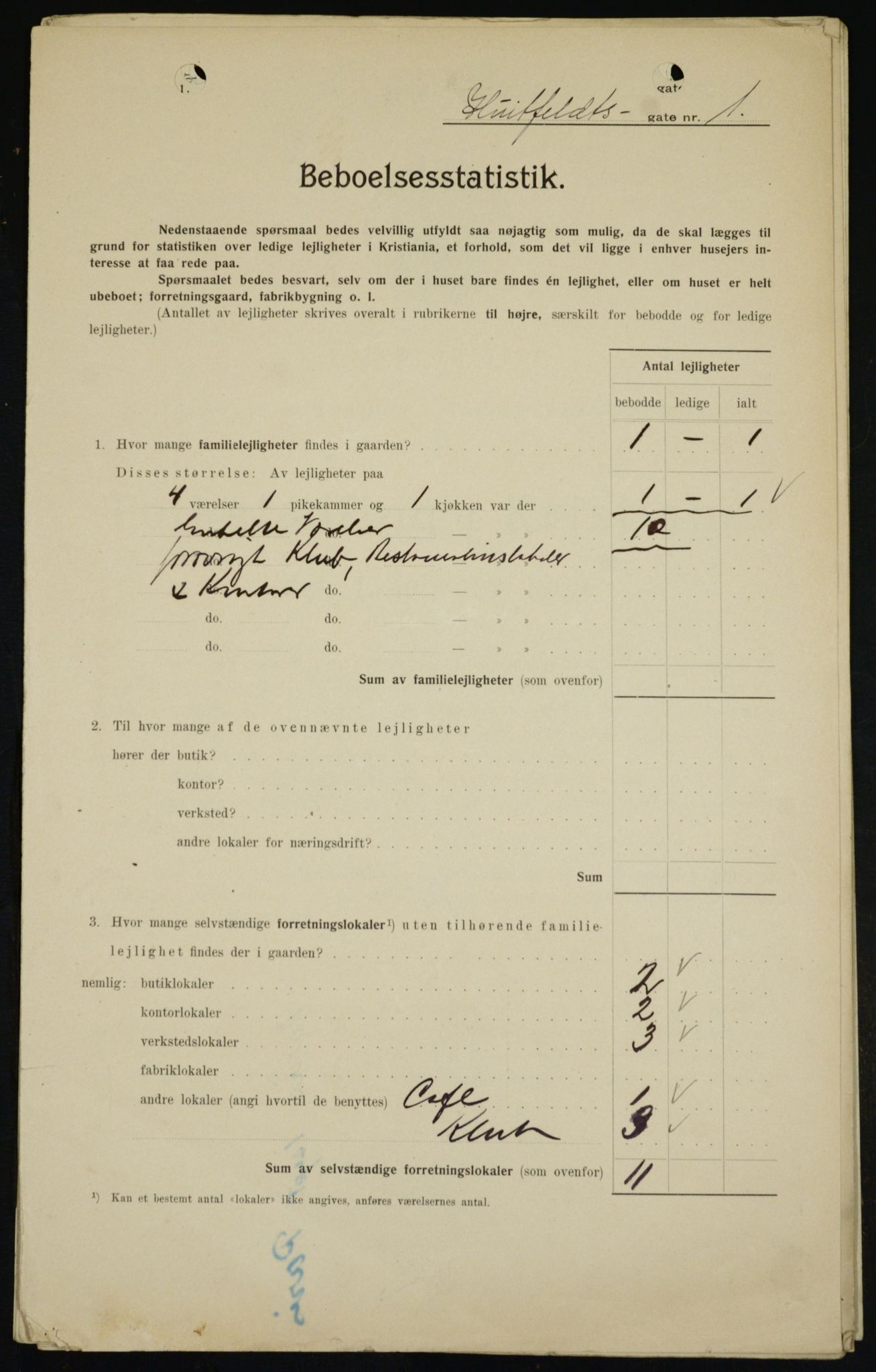 OBA, Kommunal folketelling 1.2.1909 for Kristiania kjøpstad, 1909, s. 37683