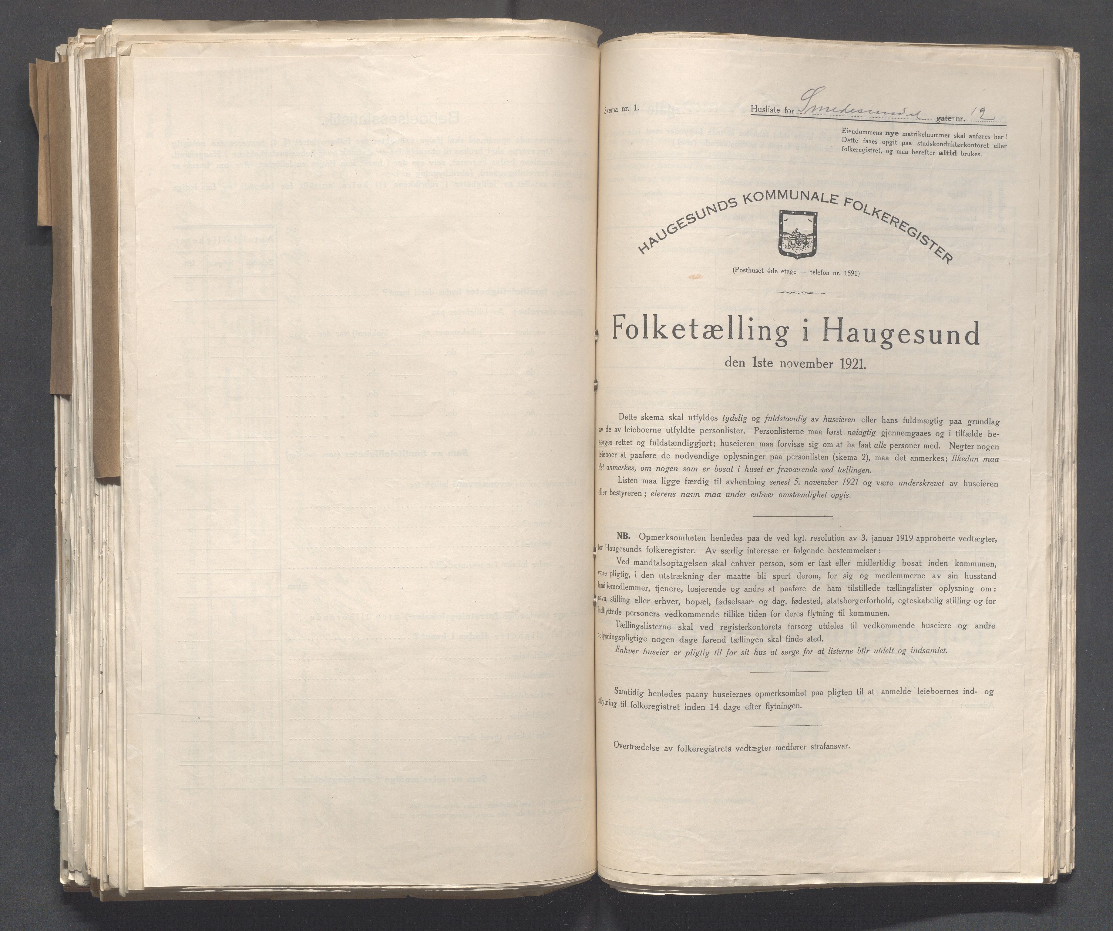 IKAR, Kommunal folketelling 1.11.1921 for Haugesund, 1921, s. 4169