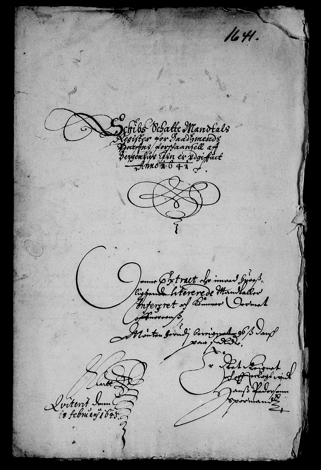 Rentekammeret inntil 1814, Reviderte regnskaper, Lensregnskaper, RA/EA-5023/R/Rb/Rbt/L0092: Bergenhus len, 1641-1643