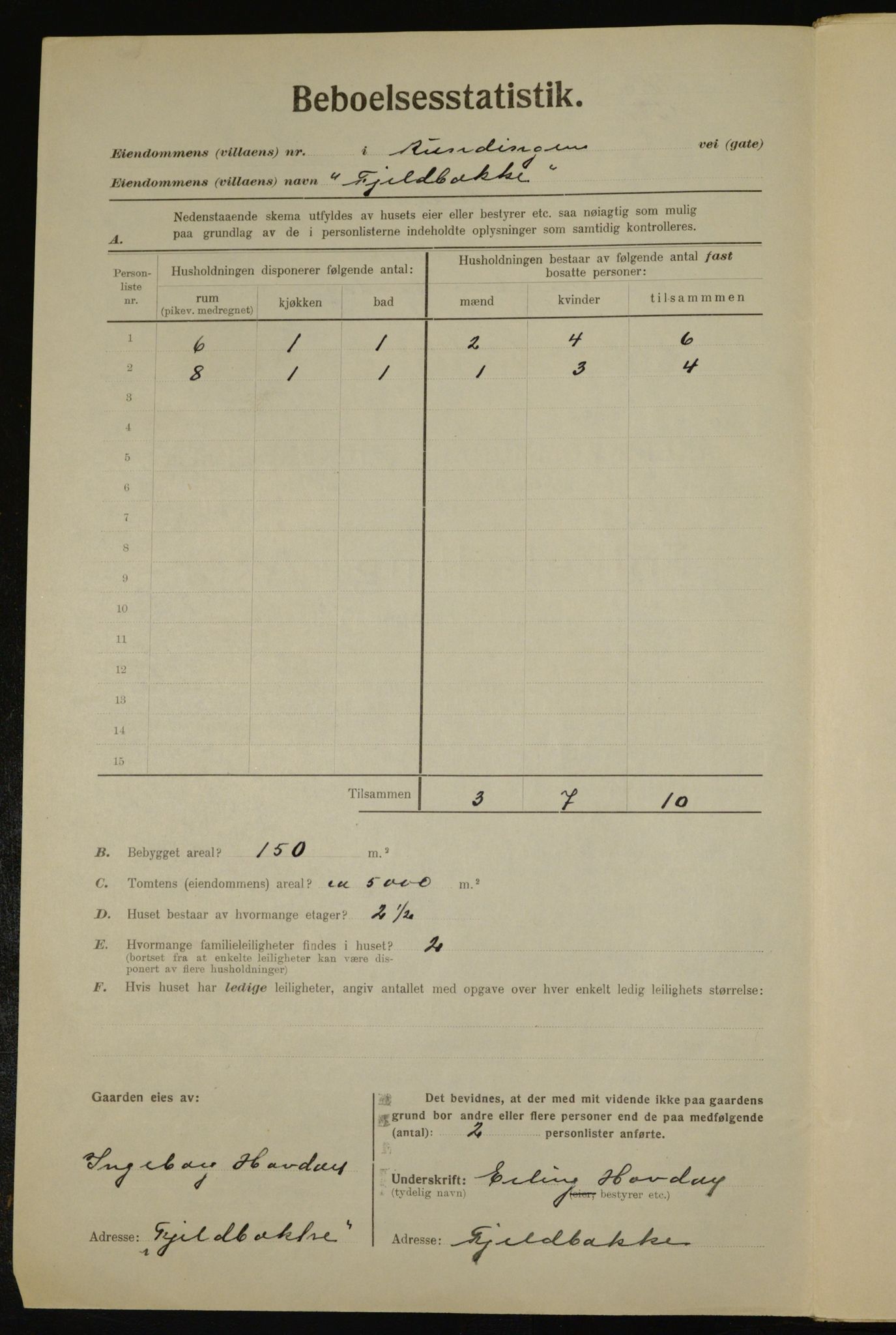 , Kommunal folketelling 1.12.1923 for Aker, 1923, s. 44647