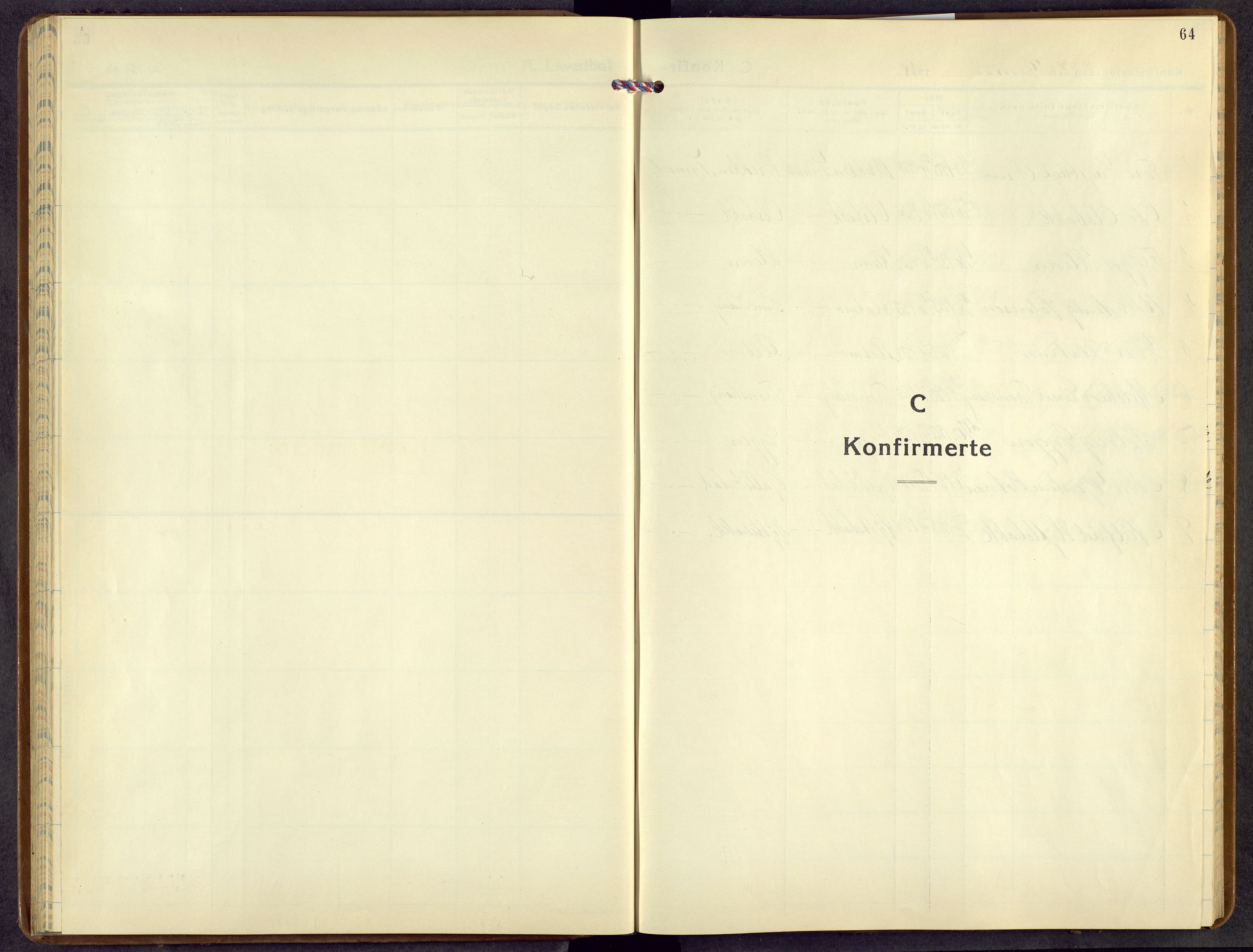 Kvikne prestekontor, SAH/PREST-064/H/Ha/Hab/L0007: Klokkerbok nr. 7, 1938-1965, s. 64