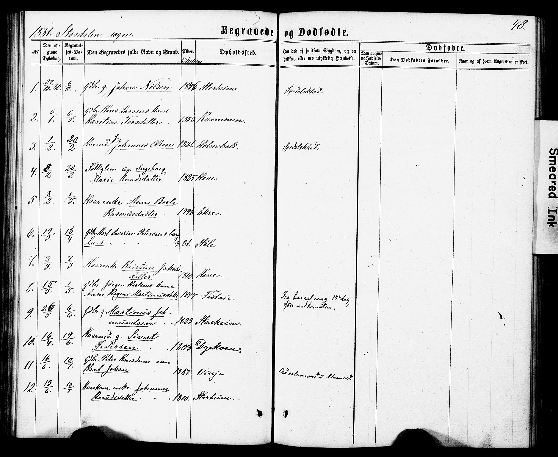 Ministerialprotokoller, klokkerbøker og fødselsregistre - Møre og Romsdal, AV/SAT-A-1454/520/L0282: Ministerialbok nr. 520A11, 1862-1881, s. 48