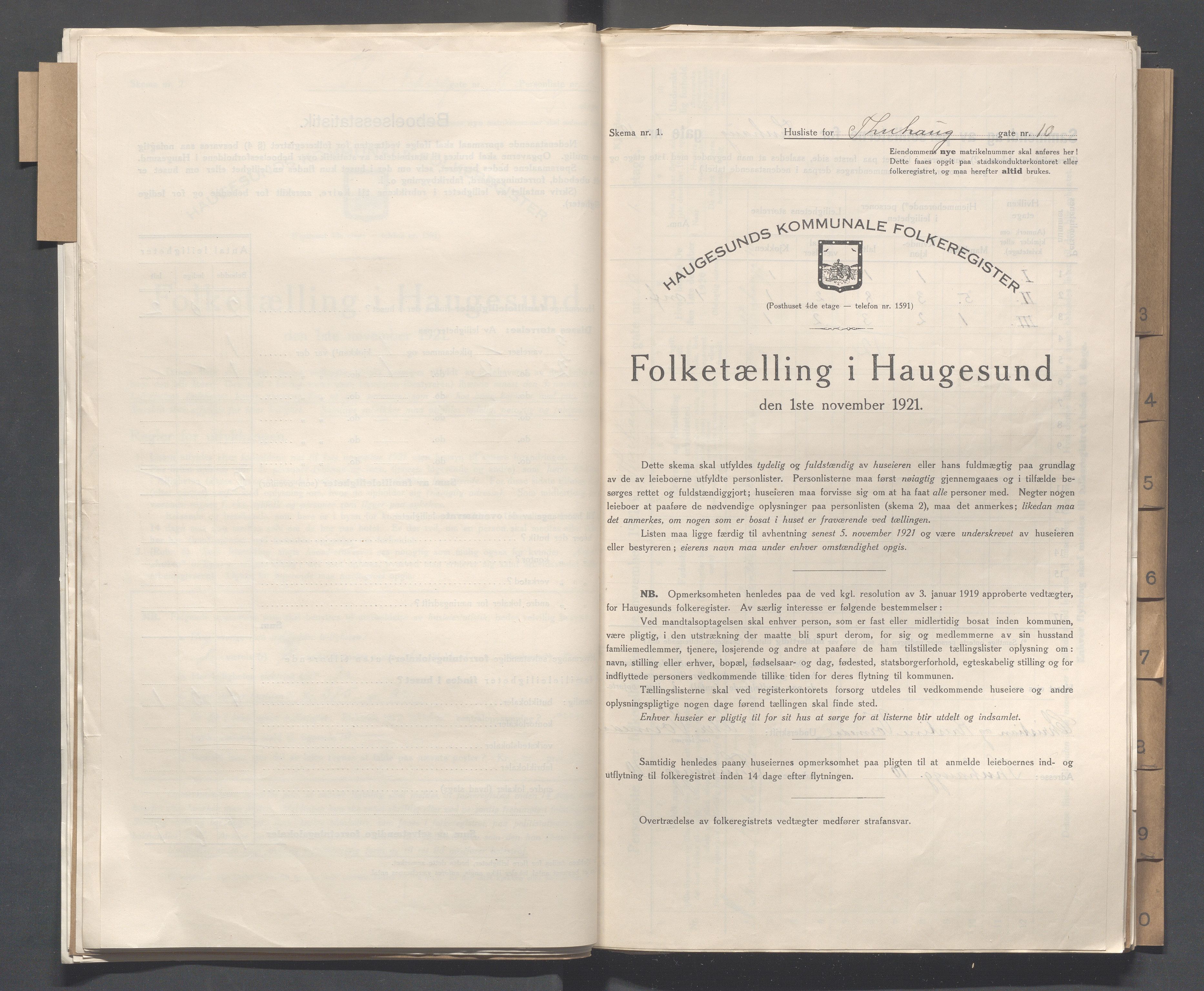 IKAR, Kommunal folketelling 1.11.1921 for Haugesund, 1921, s. 5412