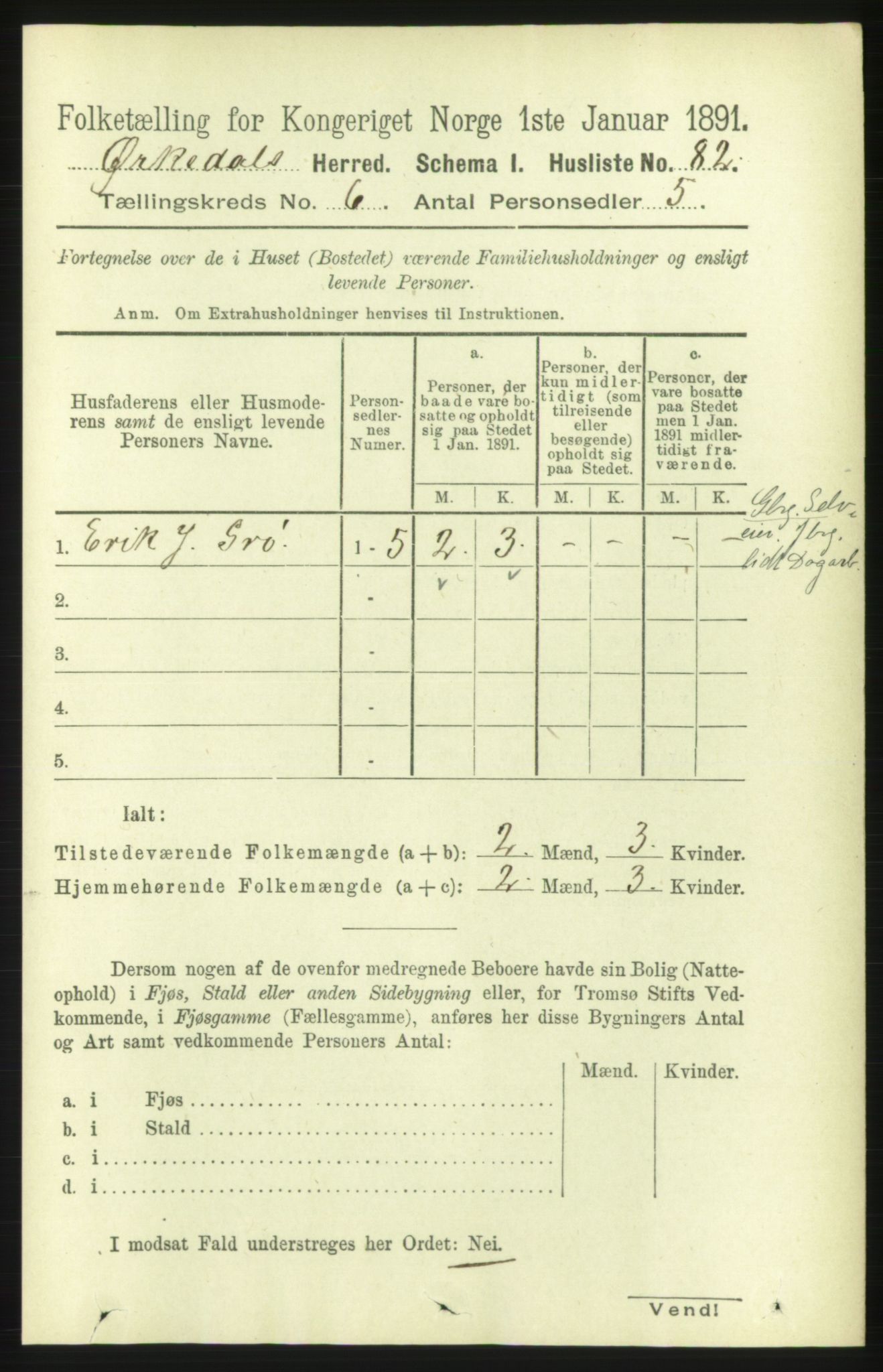 RA, Folketelling 1891 for 1638 Orkdal herred, 1891, s. 2849