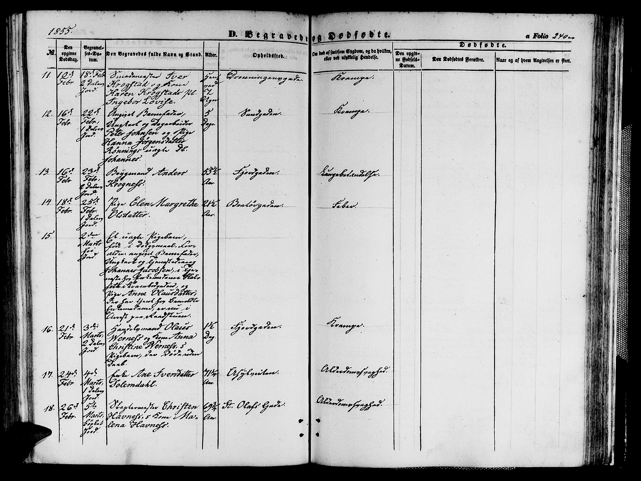 Ministerialprotokoller, klokkerbøker og fødselsregistre - Sør-Trøndelag, SAT/A-1456/602/L0138: Klokkerbok nr. 602C06, 1853-1858, s. 240