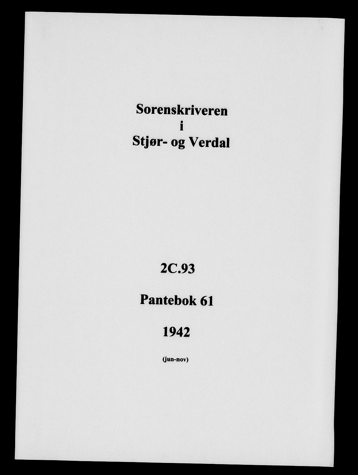 Stjør- og Verdal sorenskriveri, AV/SAT-A-4167/1/2/2C/L0093: Pantebok nr. 61, 1942-1942