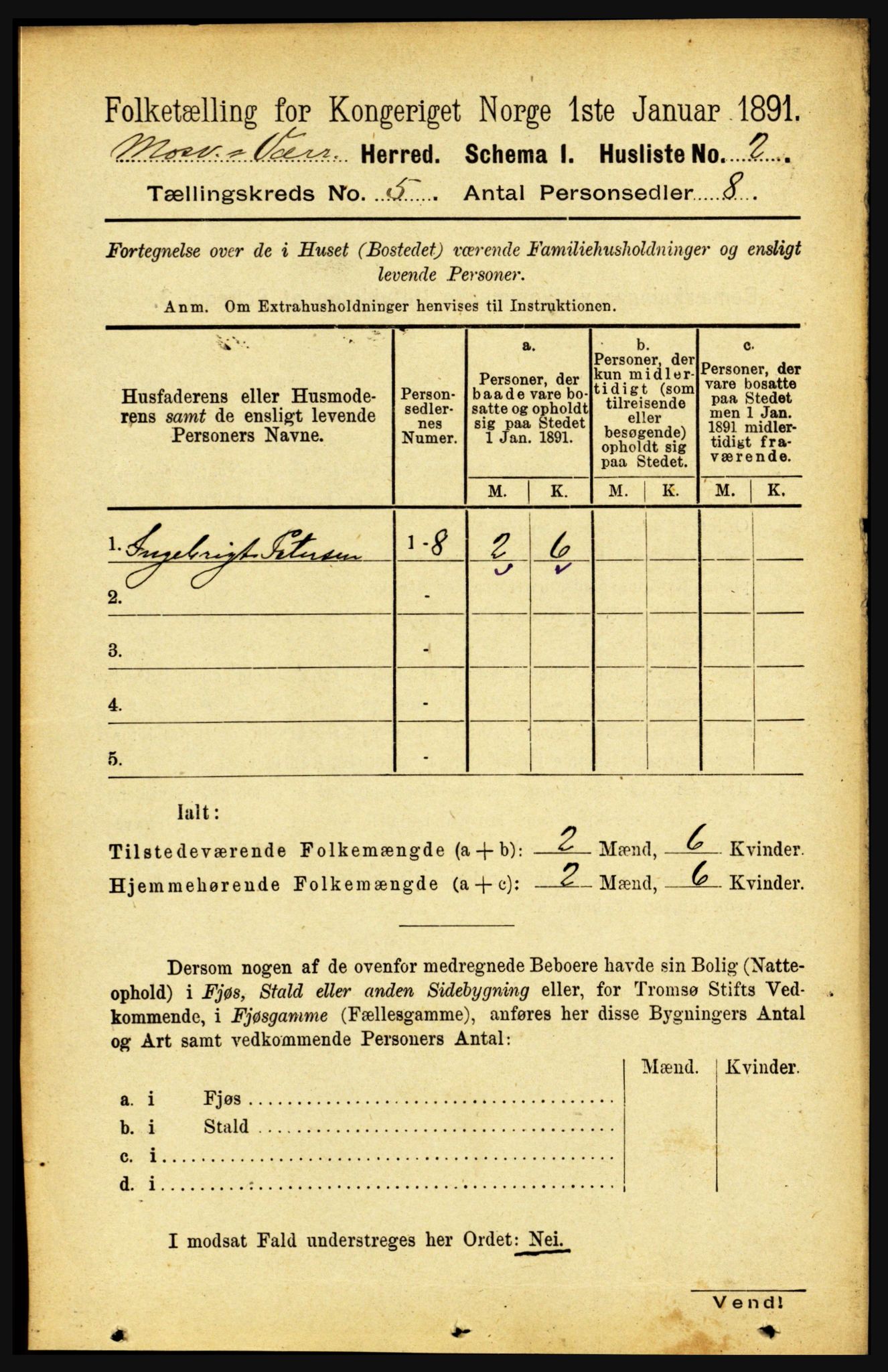 RA, Folketelling 1891 for 1723 Mosvik og Verran herred, 1891, s. 1898