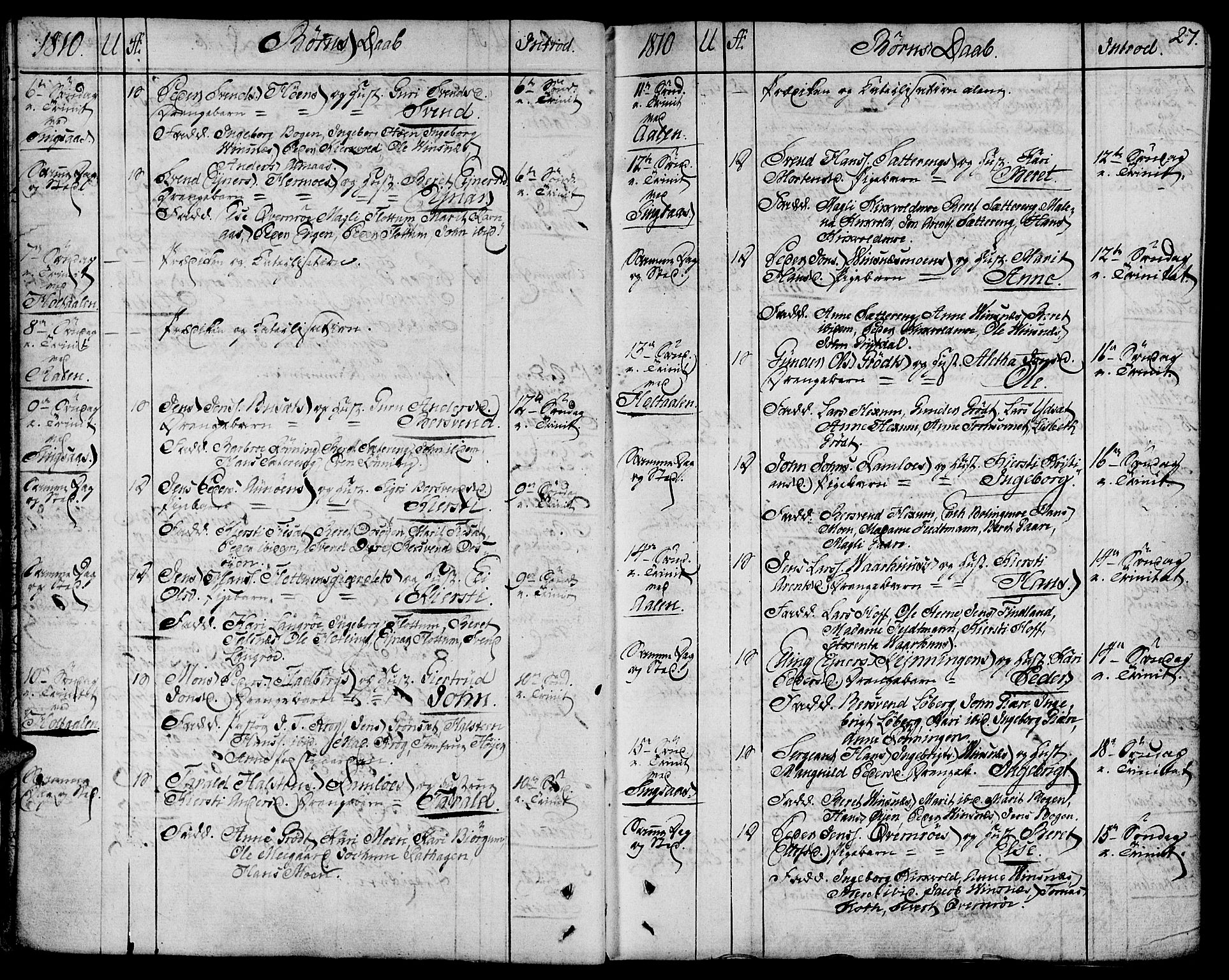 Ministerialprotokoller, klokkerbøker og fødselsregistre - Sør-Trøndelag, AV/SAT-A-1456/685/L0953: Ministerialbok nr. 685A02, 1805-1816, s. 27