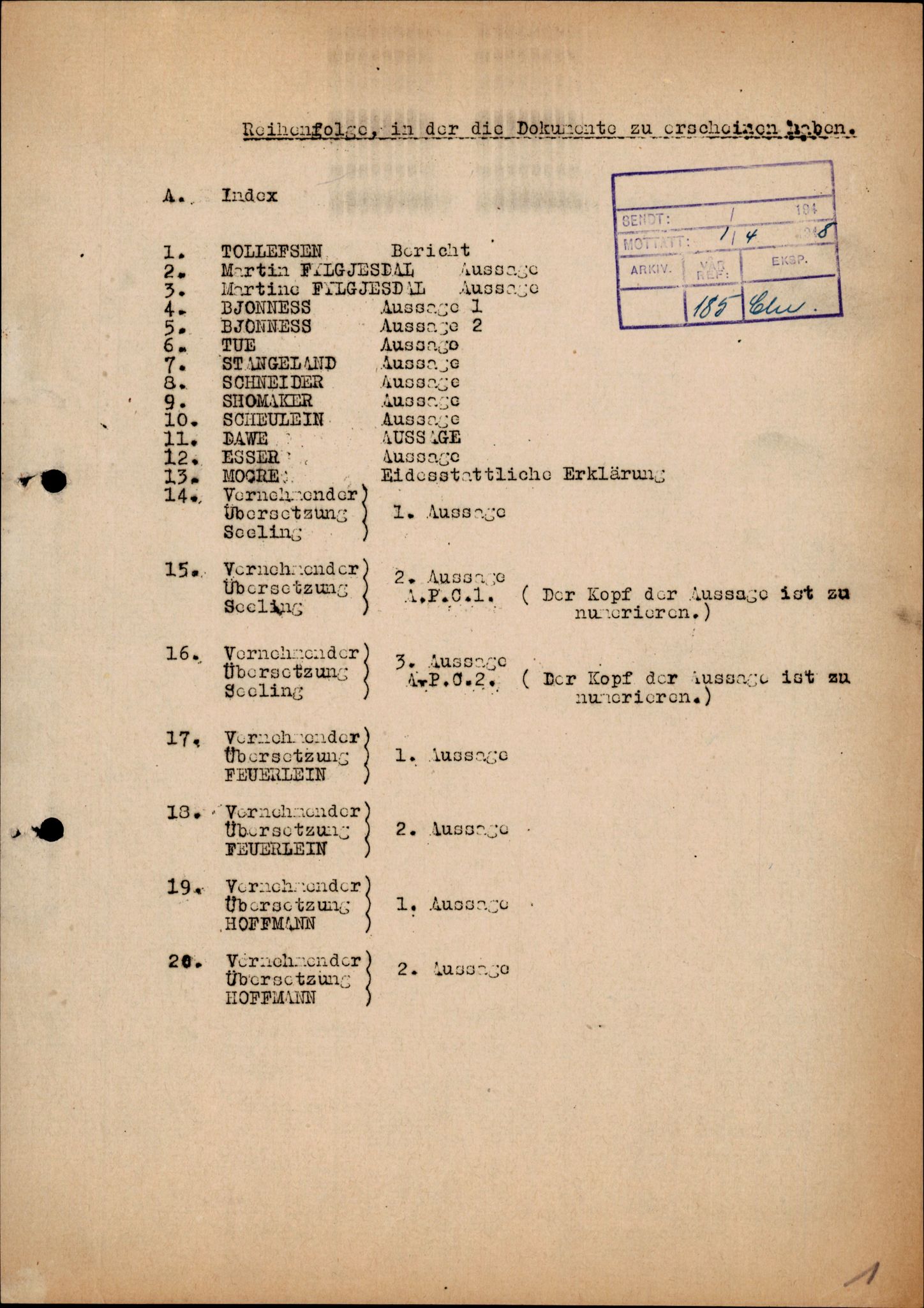 Forsvarets Overkommando. 2 kontor. Arkiv 11.4. Spredte tyske arkivsaker, AV/RA-RAFA-7031/D/Dar/Darc/L0008: FO.II, 1943-1946, s. 2