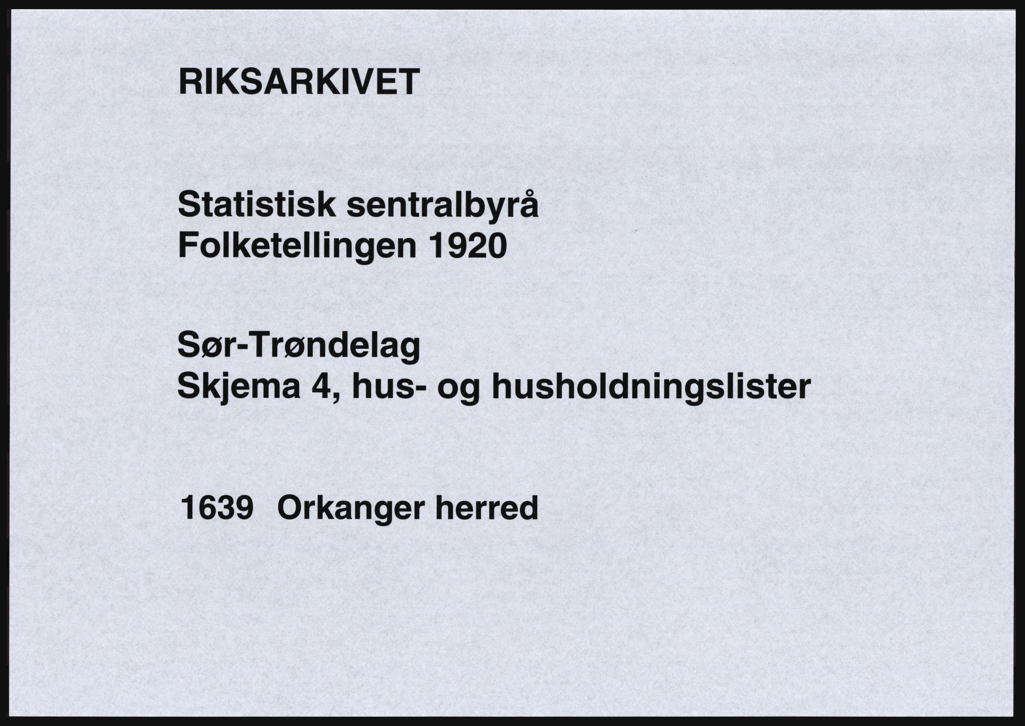 SAT, Folketelling 1920 for 1639 Orkanger herred, 1920, s. 35