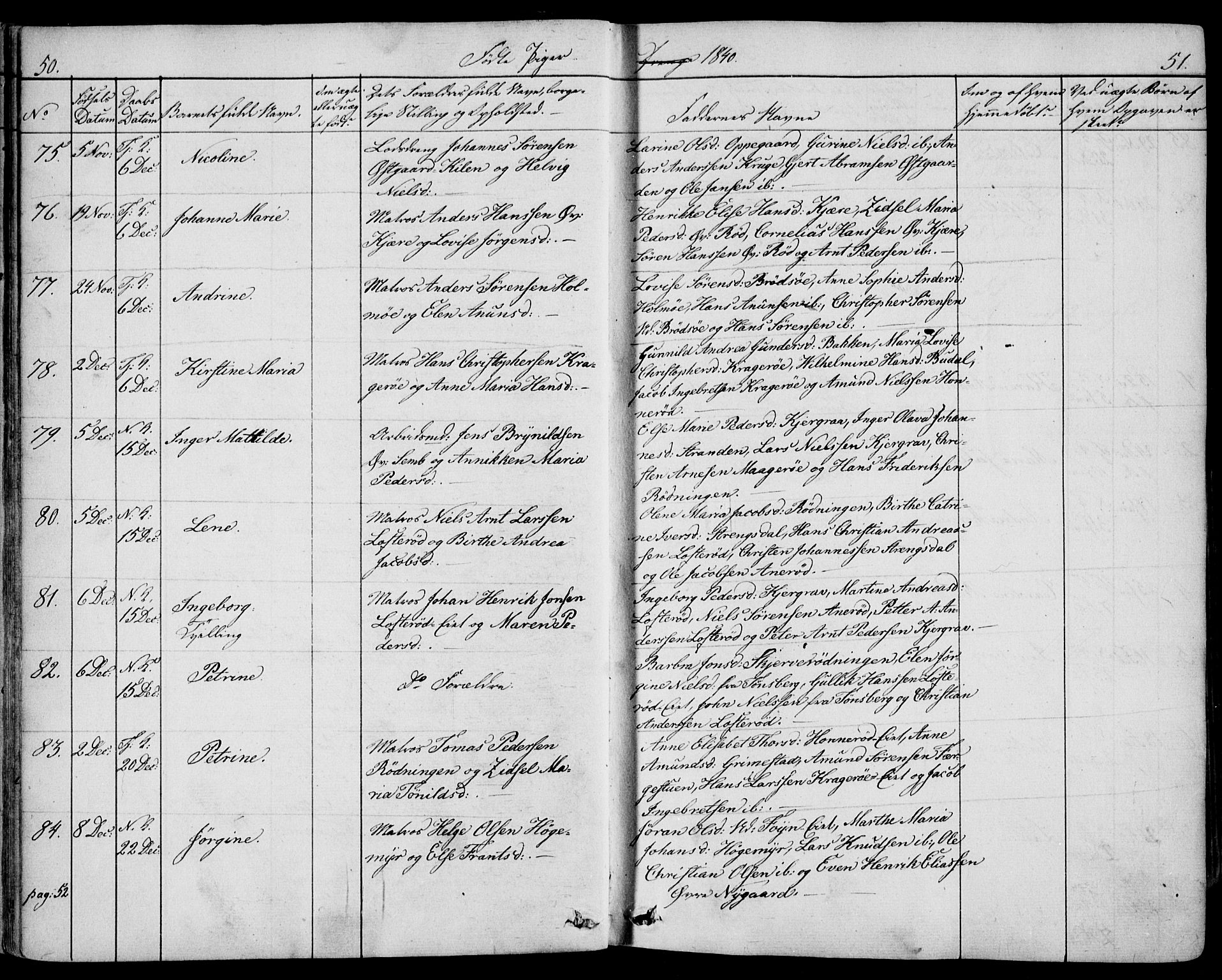Nøtterøy kirkebøker, AV/SAKO-A-354/F/Fa/L0005: Ministerialbok nr. I 5, 1839-1852, s. 50-51