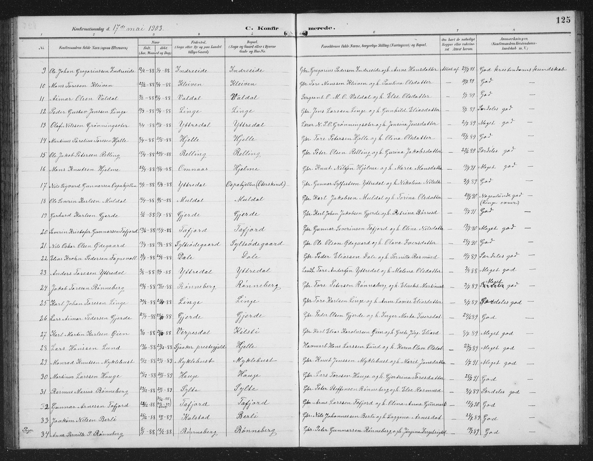 Ministerialprotokoller, klokkerbøker og fødselsregistre - Møre og Romsdal, AV/SAT-A-1454/519/L0264: Klokkerbok nr. 519C05, 1892-1910, s. 125