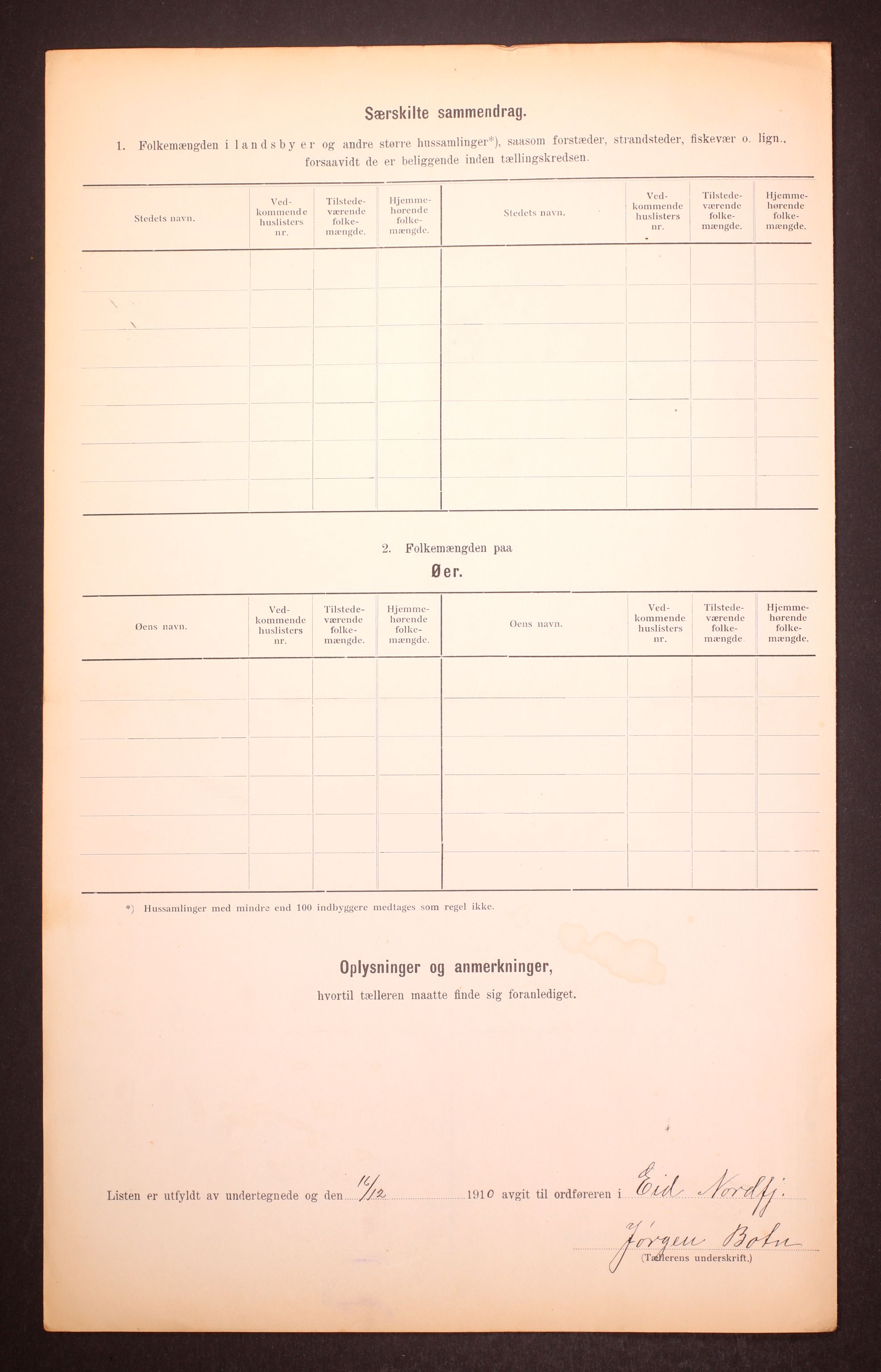 RA, Folketelling 1910 for 1443 Eid herred, 1910, s. 6