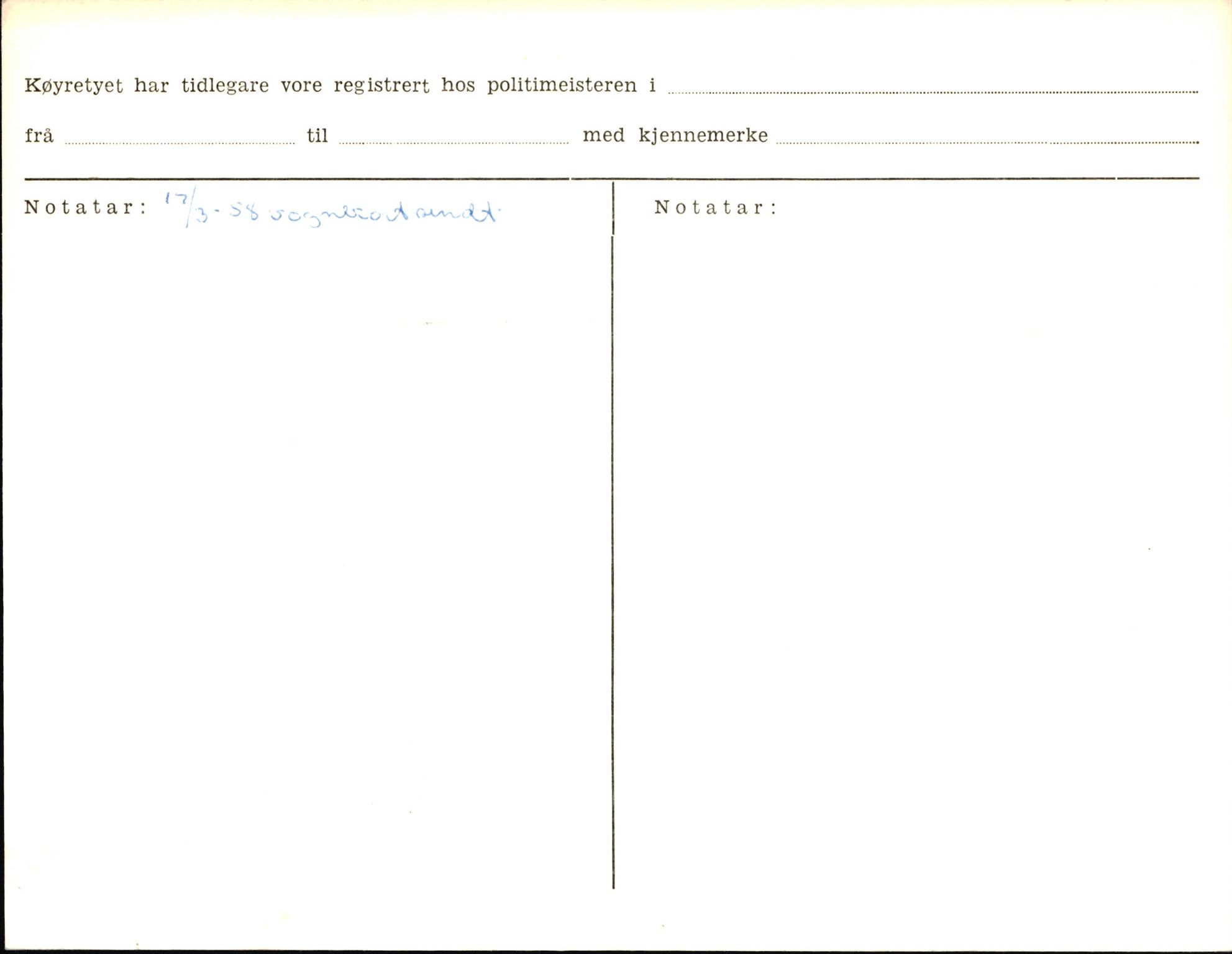 Statens vegvesen, Sogn og Fjordane vegkontor, AV/SAB-A-5301/4/F/L0006: Registerkort utmeldte Fjordane S8300-9500, 1930-1961, s. 3