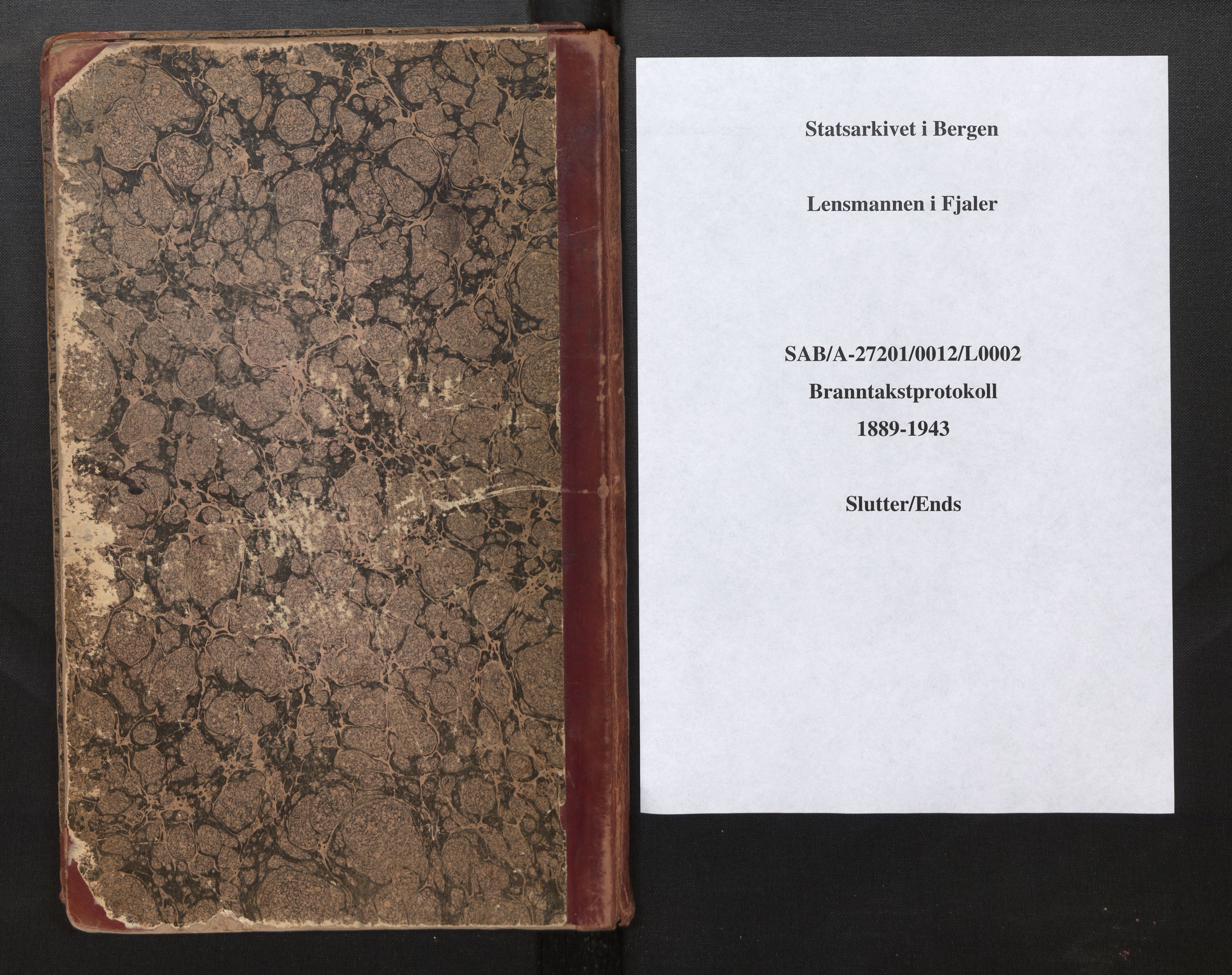 Lensmannen i Fjaler, SAB/A-27201/0012/L0002: Branntakstprotokoll, 1889-1943