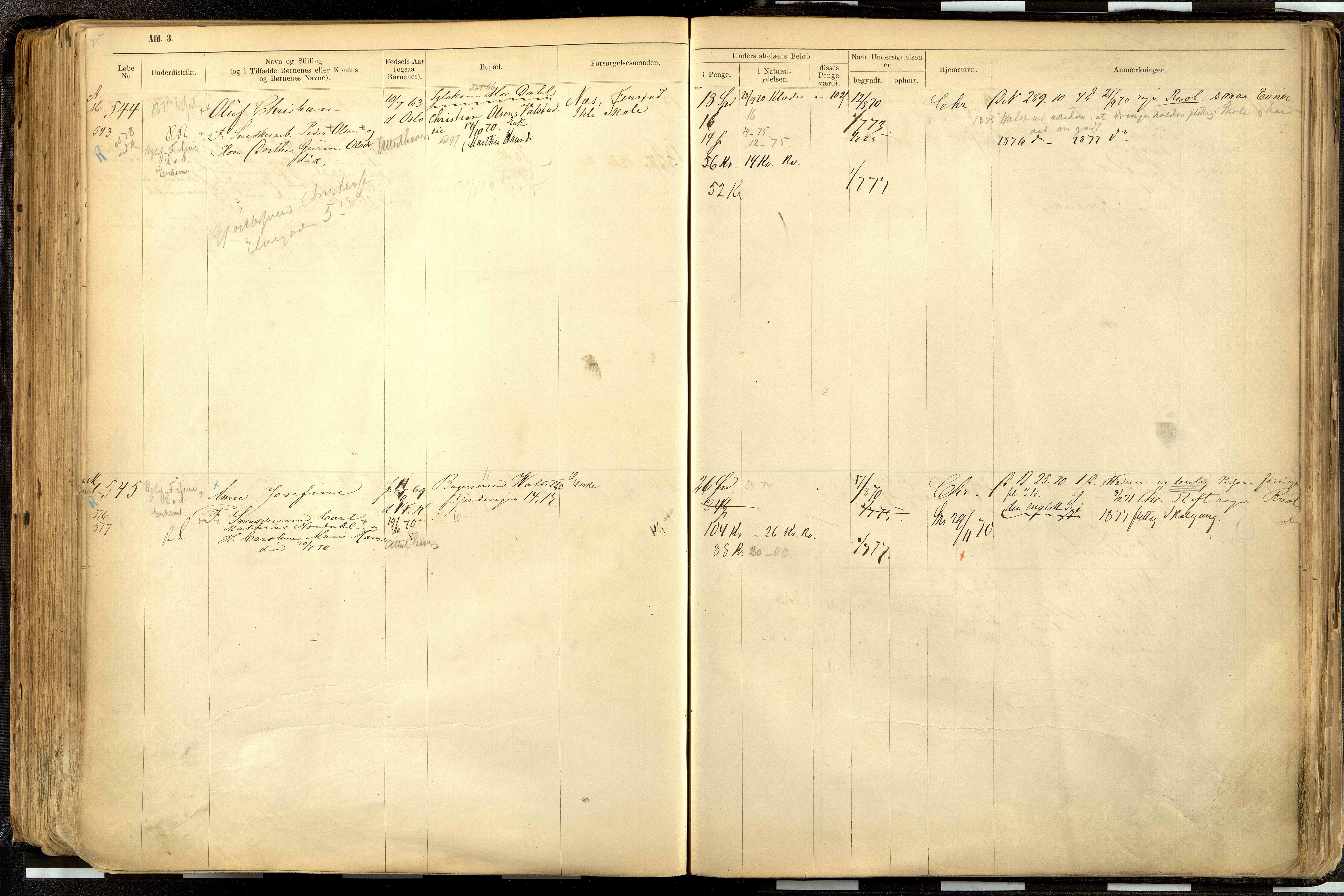 Fattigvesenet, OBA/A-20045/H/Hd/L0001: Manntallsprotokoll. Mnr. 1-644, 1865-1879, s. 275