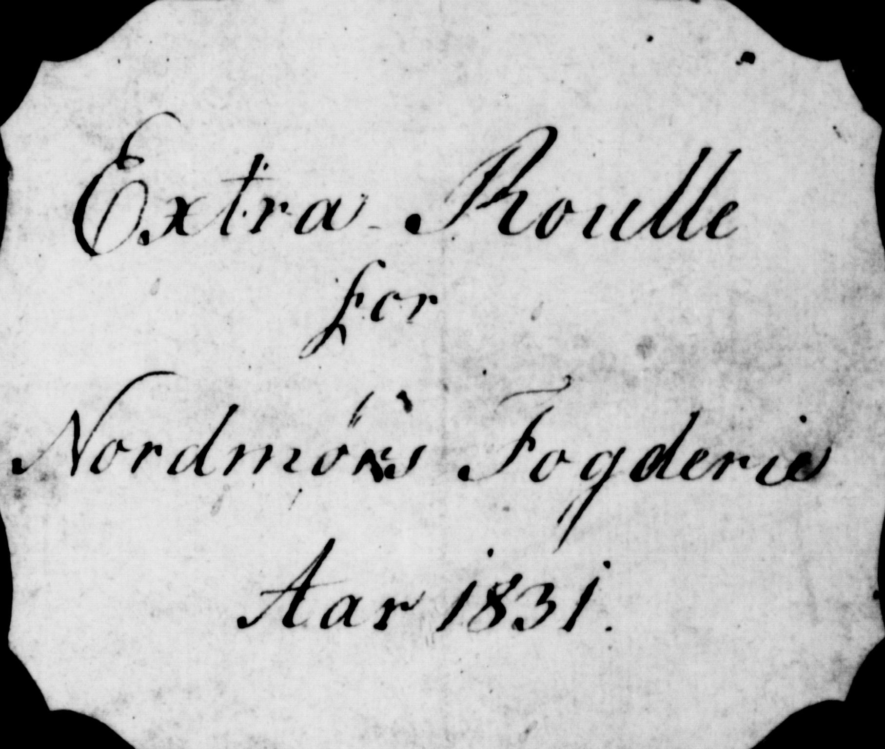Sjøinnrulleringen - Trondhjemske distrikt, SAT/A-5121/01/L0329/0003: -- / Ekstrarulle, for Romsdals amt, Nordmøre fogeri, 1831