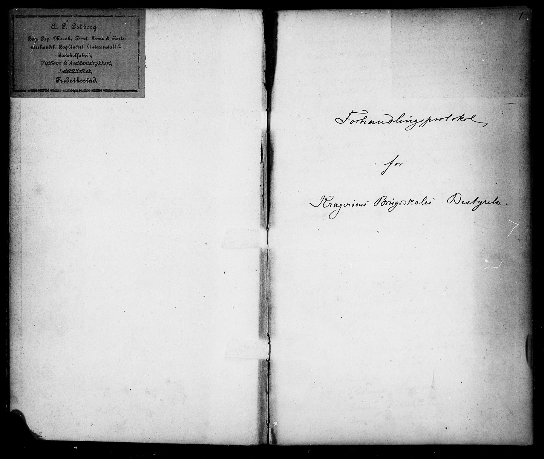 Kråkerøy prestekontor Kirkebøker, SAO/A-10912/H/Ha/L0001: Lysningsprotokoll nr. 1, 1905-1909, s. 1