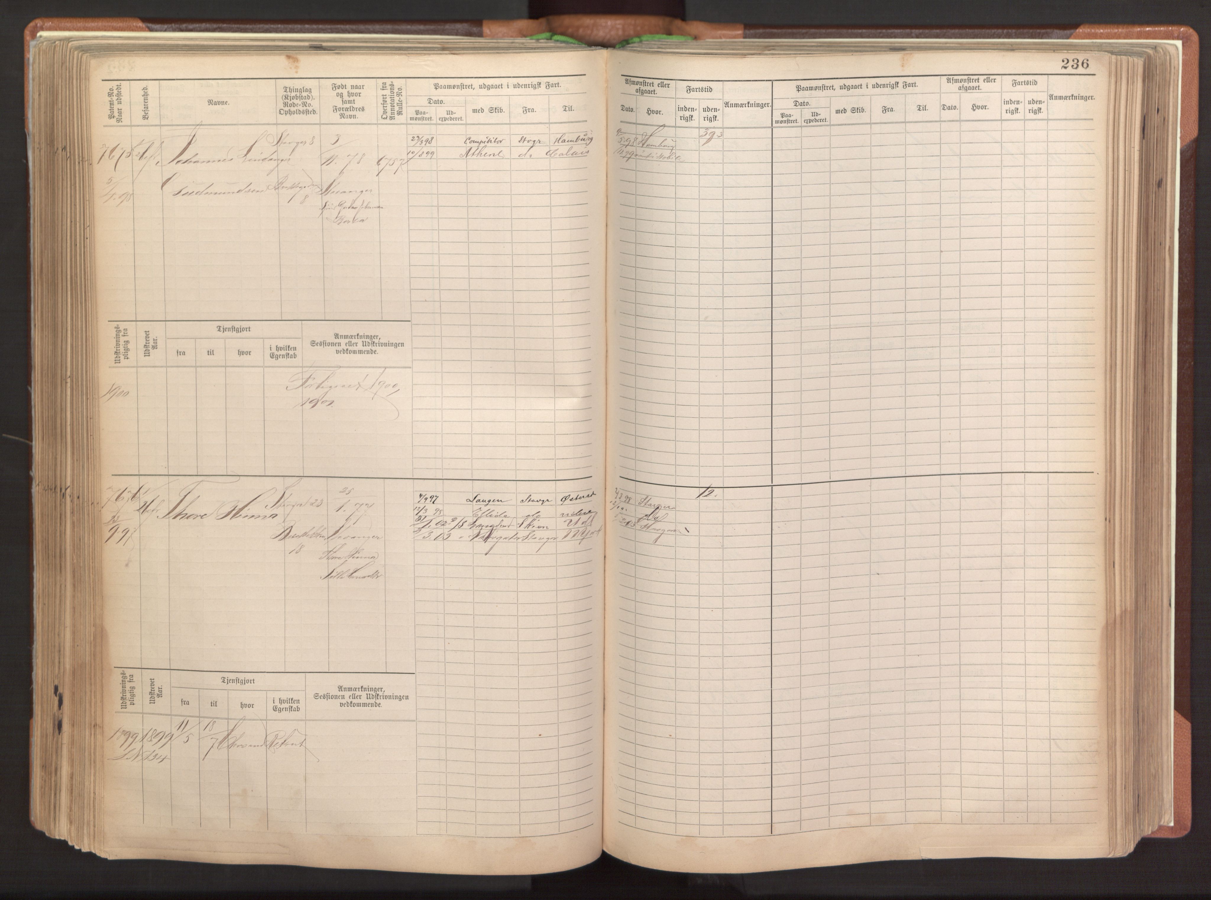 Stavanger sjømannskontor, AV/SAST-A-102006/F/Fb/Fbb/L0022: Sjøfartshovedrulle patnentnr. 7205-8160 (dublett), 1894, s. 240