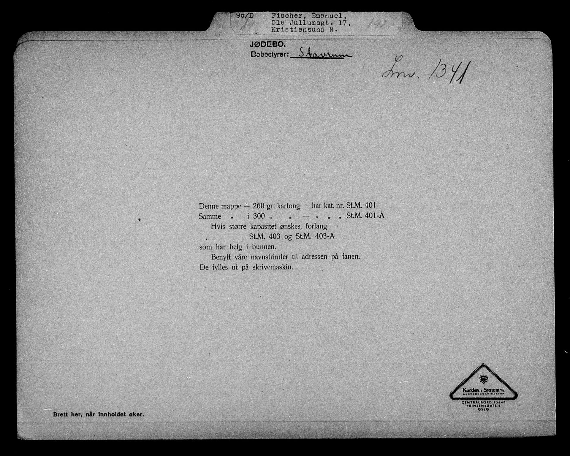 Justisdepartementet, Tilbakeføringskontoret for inndratte formuer, RA/S-1564/H/Hc/Hcb/L0912: --, 1945-1947, s. 308