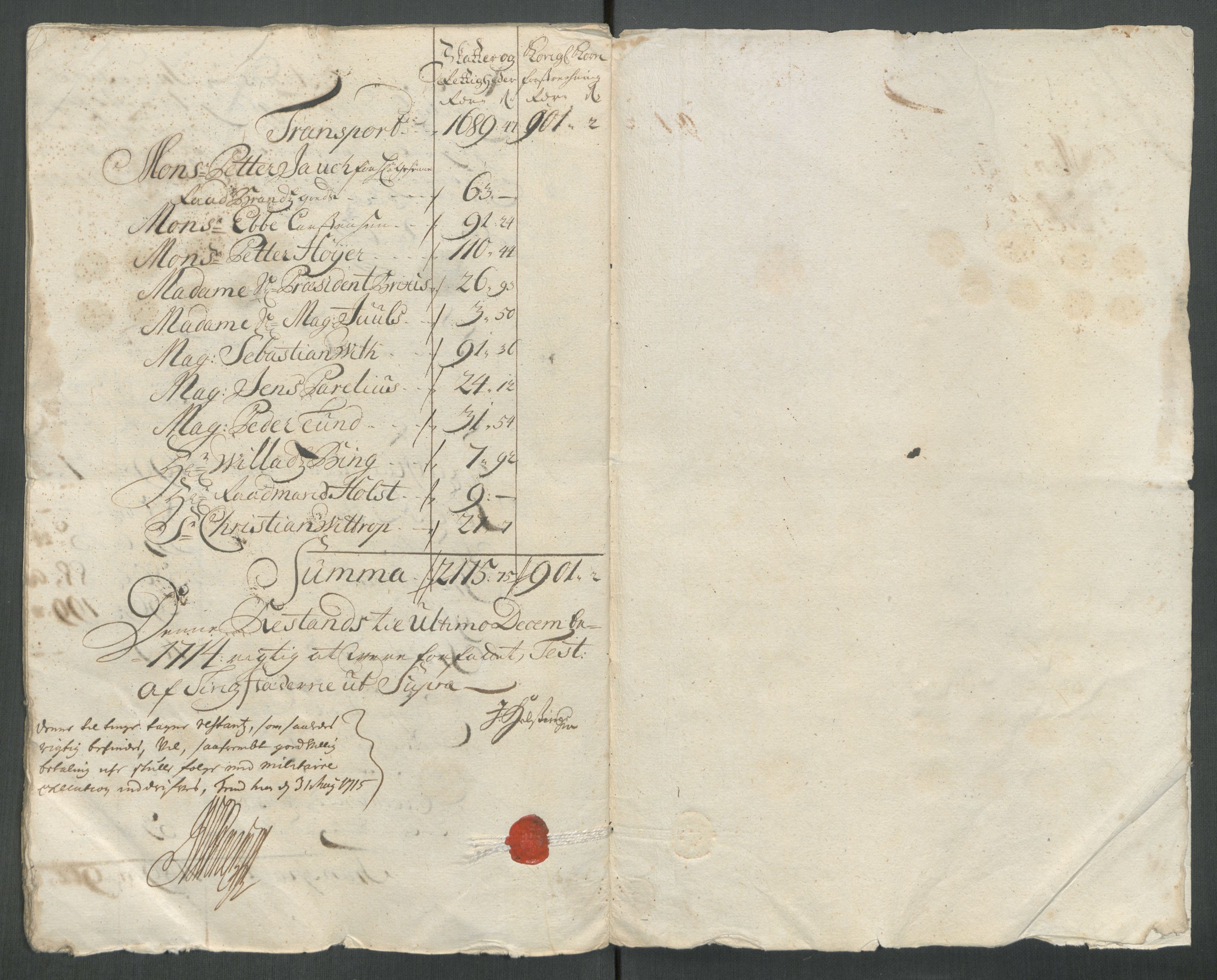 Rentekammeret inntil 1814, Reviderte regnskaper, Fogderegnskap, RA/EA-4092/R63/L4322: Fogderegnskap Inderøy, 1714, s. 399