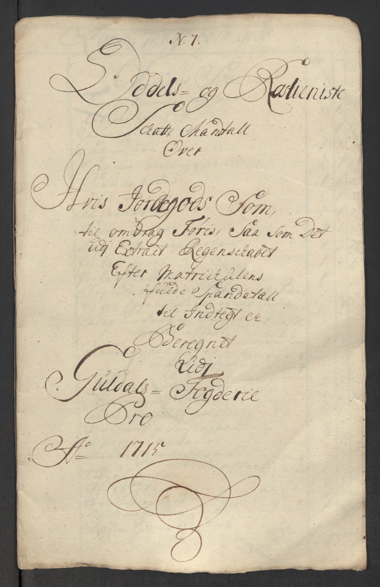 Rentekammeret inntil 1814, Reviderte regnskaper, Fogderegnskap, RA/EA-4092/R60/L3966: Fogderegnskap Orkdal og Gauldal, 1715, s. 521