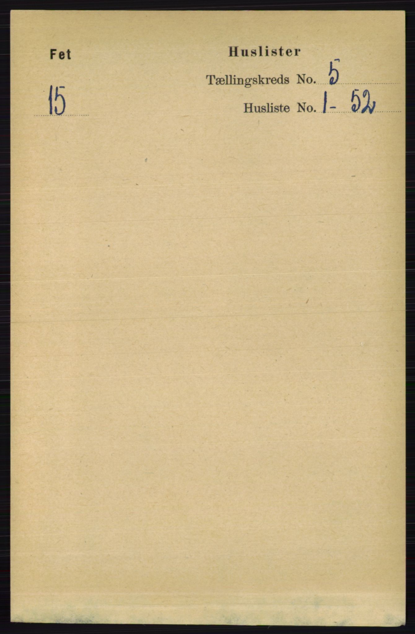 RA, Folketelling 1891 for 0227 Fet herred, 1891, s. 1537