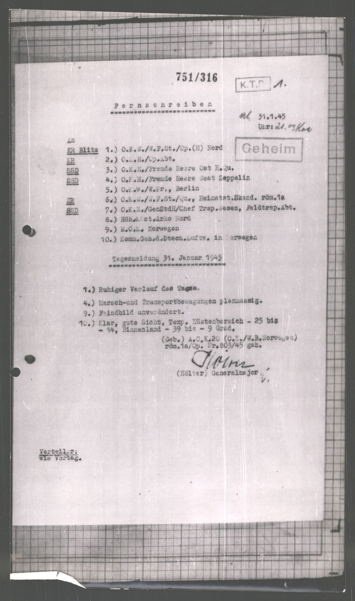 Forsvarets Overkommando. 2 kontor. Arkiv 11.4. Spredte tyske arkivsaker, AV/RA-RAFA-7031/D/Dar/Dara/L0002: Krigsdagbøker for 20. Gebirgs-Armee-Oberkommando (AOK 20), 1945, s. 358