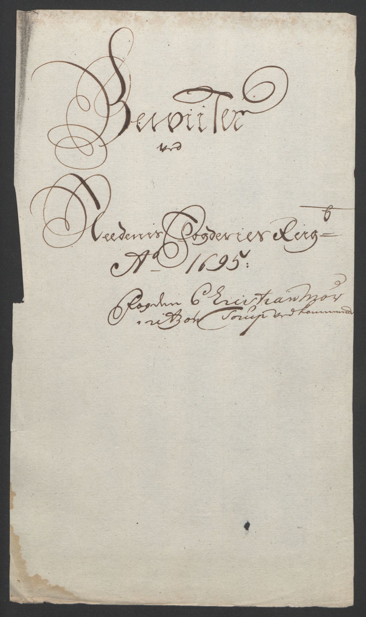 Rentekammeret inntil 1814, Reviderte regnskaper, Fogderegnskap, RA/EA-4092/R39/L2312: Fogderegnskap Nedenes, 1693-1695, s. 234