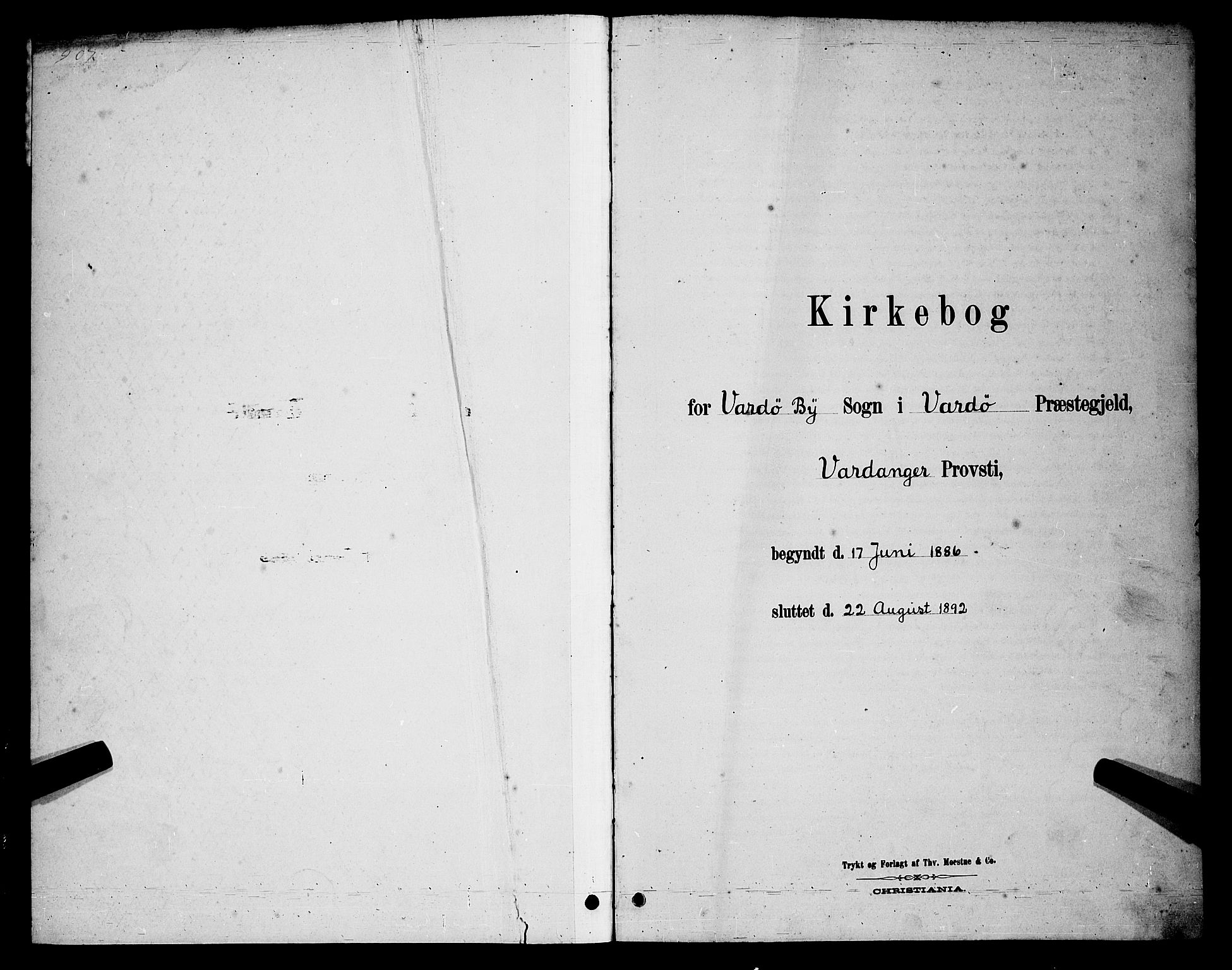 Vardø sokneprestkontor, SATØ/S-1332/H/Hb/L0005klokker: Klokkerbok nr. 5, 1887-1892
