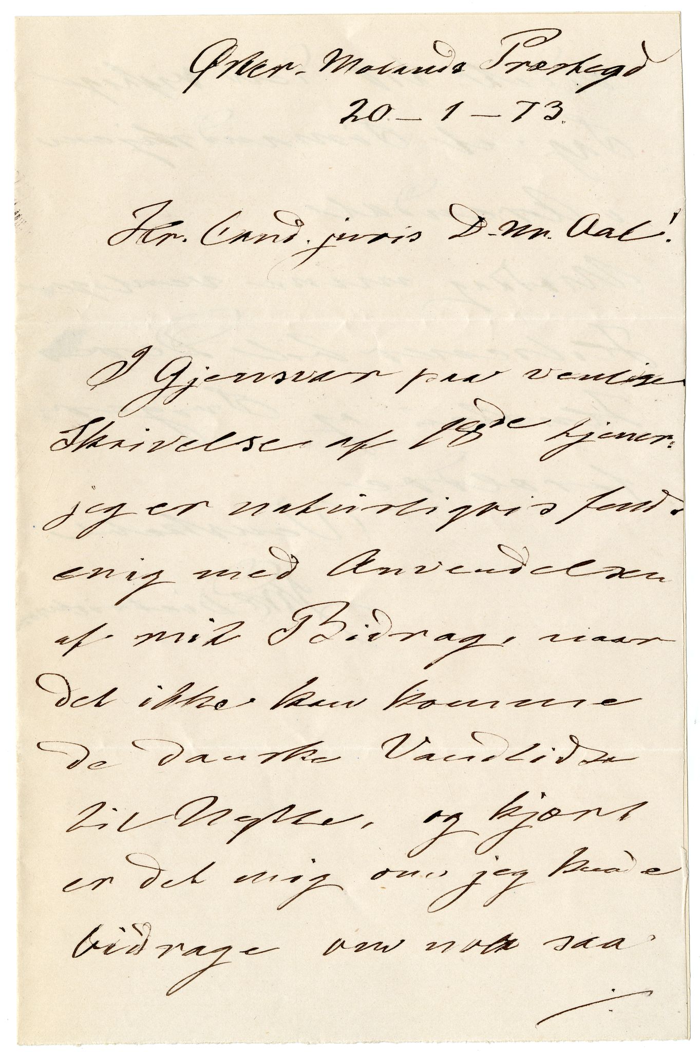 Diderik Maria Aalls brevsamling, NF/Ark-1023/F/L0002: D.M. Aalls brevsamling. B - C, 1799-1889, s. 475