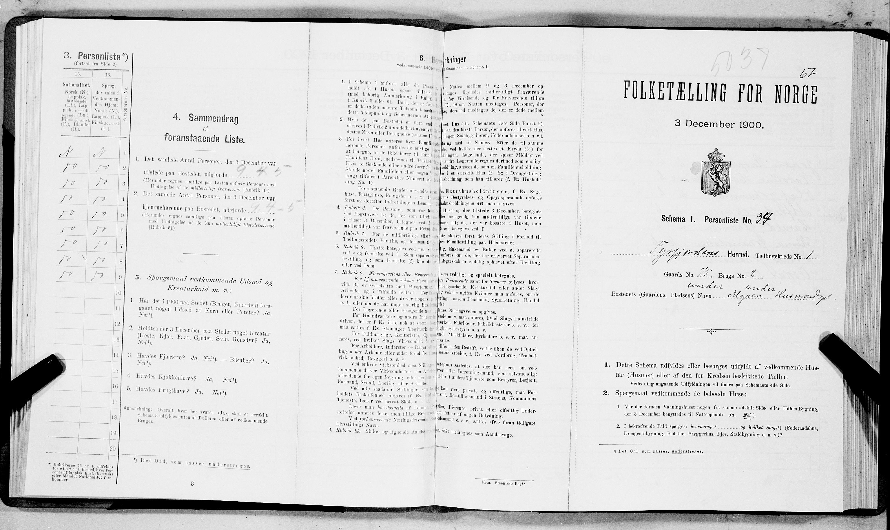 SAT, Folketelling 1900 for 1850 Tysfjord herred, 1900, s. 80