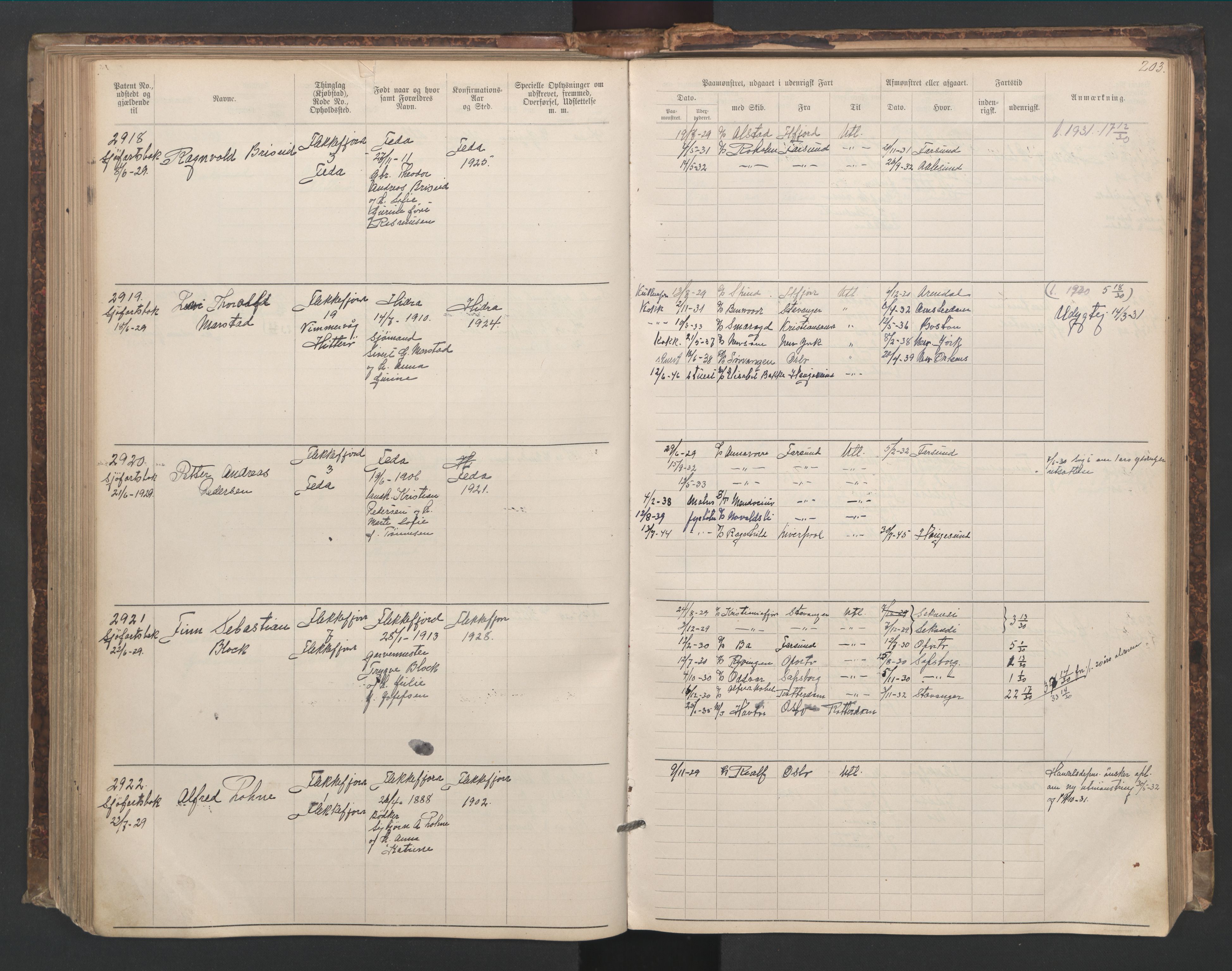 Flekkefjord mønstringskrets, AV/SAK-2031-0018/F/Fa/L0006: Annotasjonsrulle nr 1916-2964 med register, Æ-3, 1891-1948, s. 234